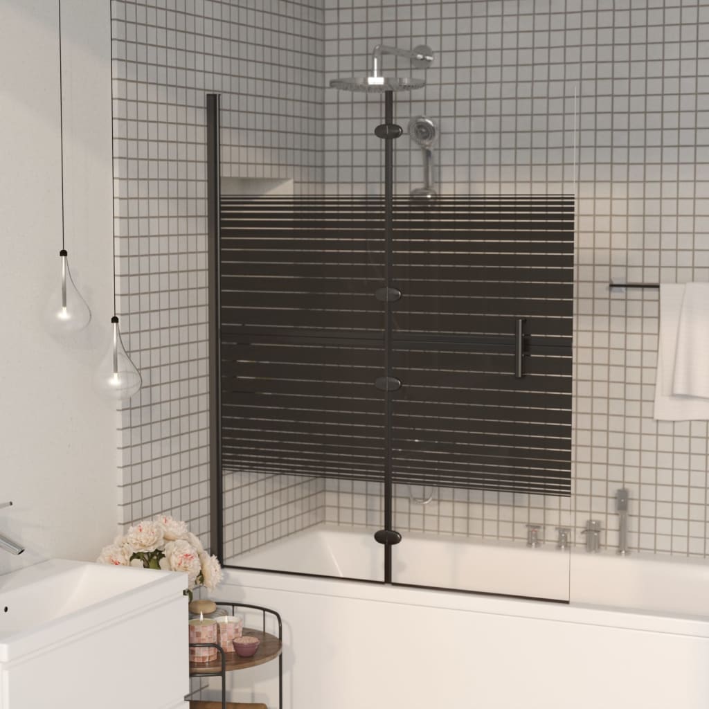 Image of Vidaxl Foldable Shower Enclosure Esg Black Shower Partition Bathroom Multiple Options