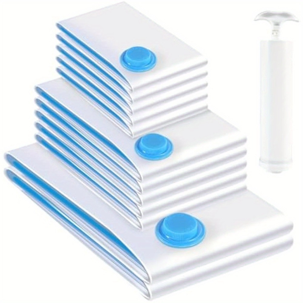 TEMU Space Saver Bags, Pack Of 12 Jumbo Vacuum Storage Bags, Compressed Sealer Bags Storage For Clothes, Comforters, Beddings And Blankets With Hand