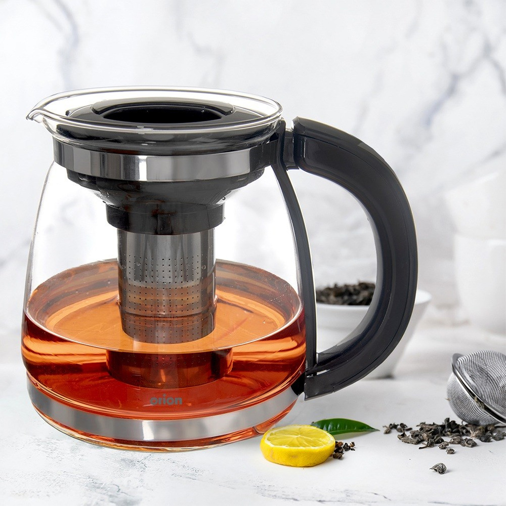 Image of Glass Teapot With Infuser, Heat-resistant, 1.73 L