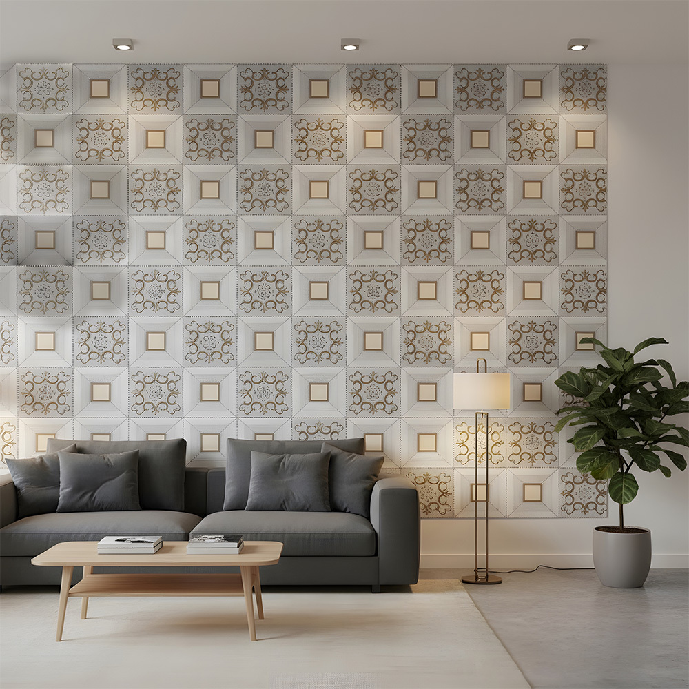 TEMU 10pcs 3d Wall Panels Self Adhesive, 30x30cm Wall Tiles, Waterproof Peel And Stick Wallpaper Wall Panelling, Decorative Printing Wall Stickers