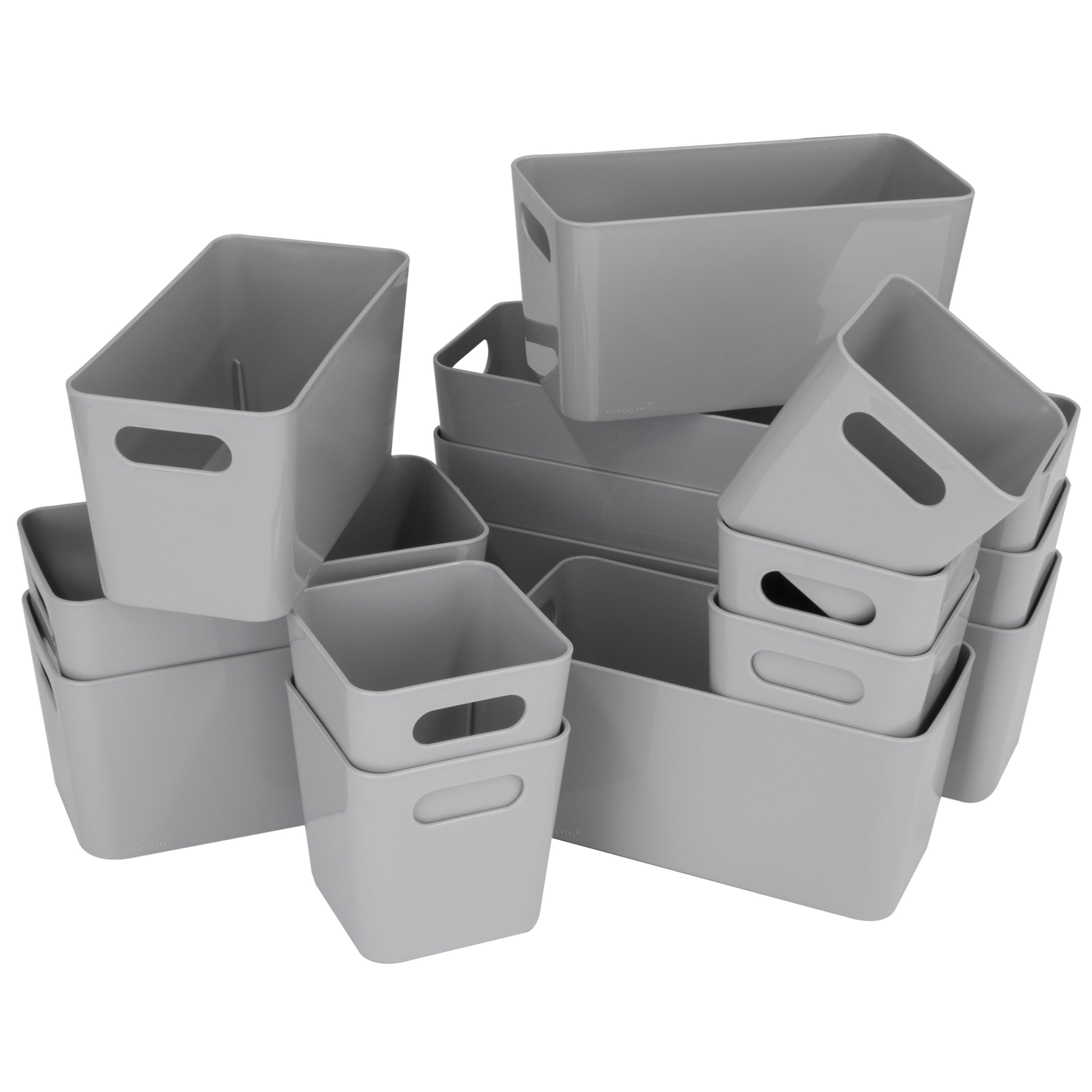 Image of 13pcs Organizer Set 10 Cm High In 3 Sizes - Suitable For 40x60 Cm Drawers - Drawer Insert Organizer Boxes Basket Storage Drawer Organization System Bathroom Pantry Narrow Boxes Box