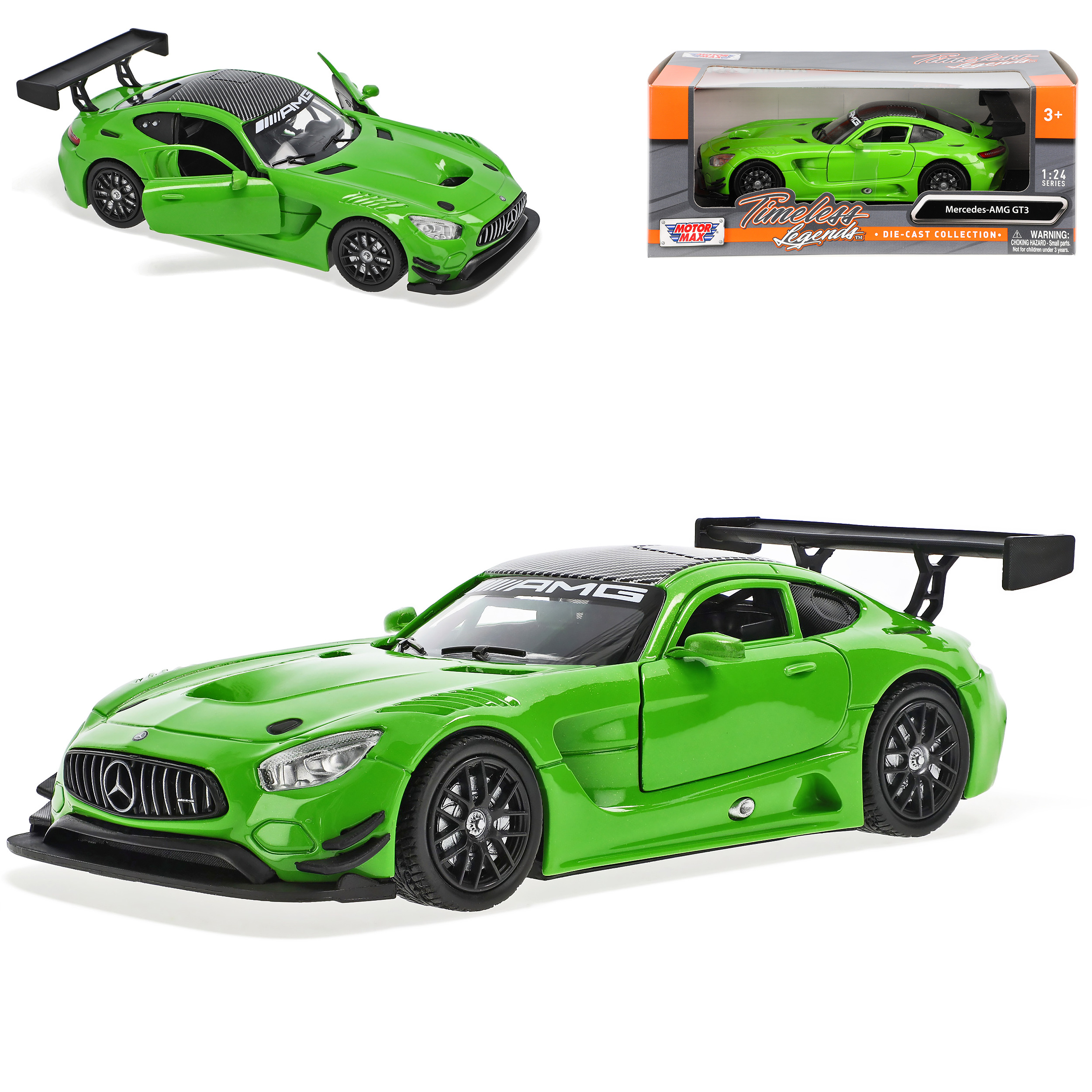 Image of Mercedes-benz Amg Gt Green 2014-2021 1/24 Model Car