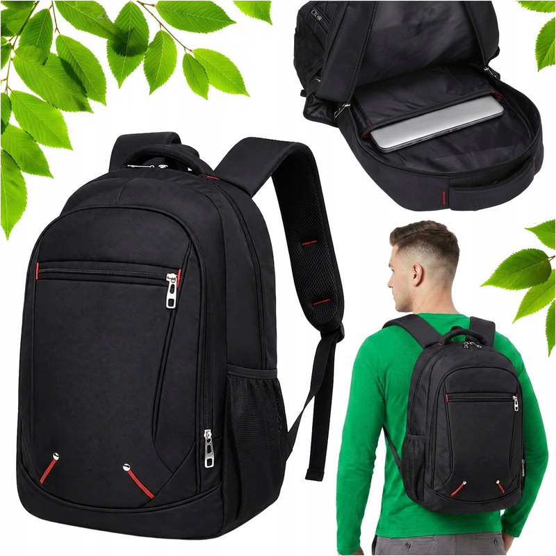 TEMU Mochila para hombre para oficina y uso diario, espacioso con diseño moderno en negro, construcción impermeable que a proteger el de la humedad,