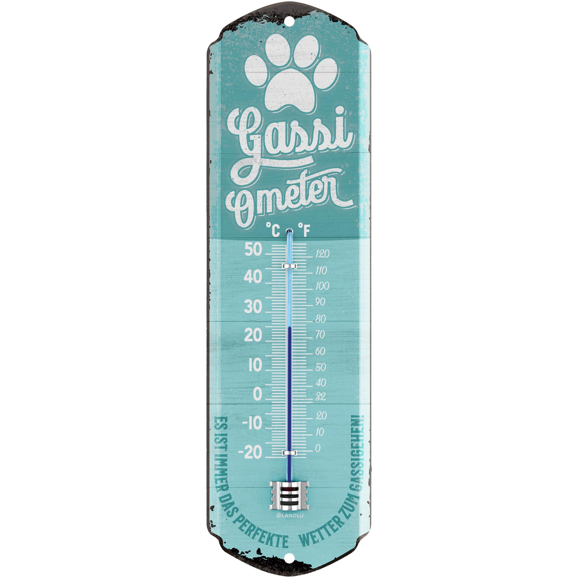 E-shop Hunde Thermometer Thermometer -O-Meter Hunde Deko Garten Vintage Schilder - Blechschild Hund - Hundeliebhaber Geschenke 8x28 cm Classic Edition