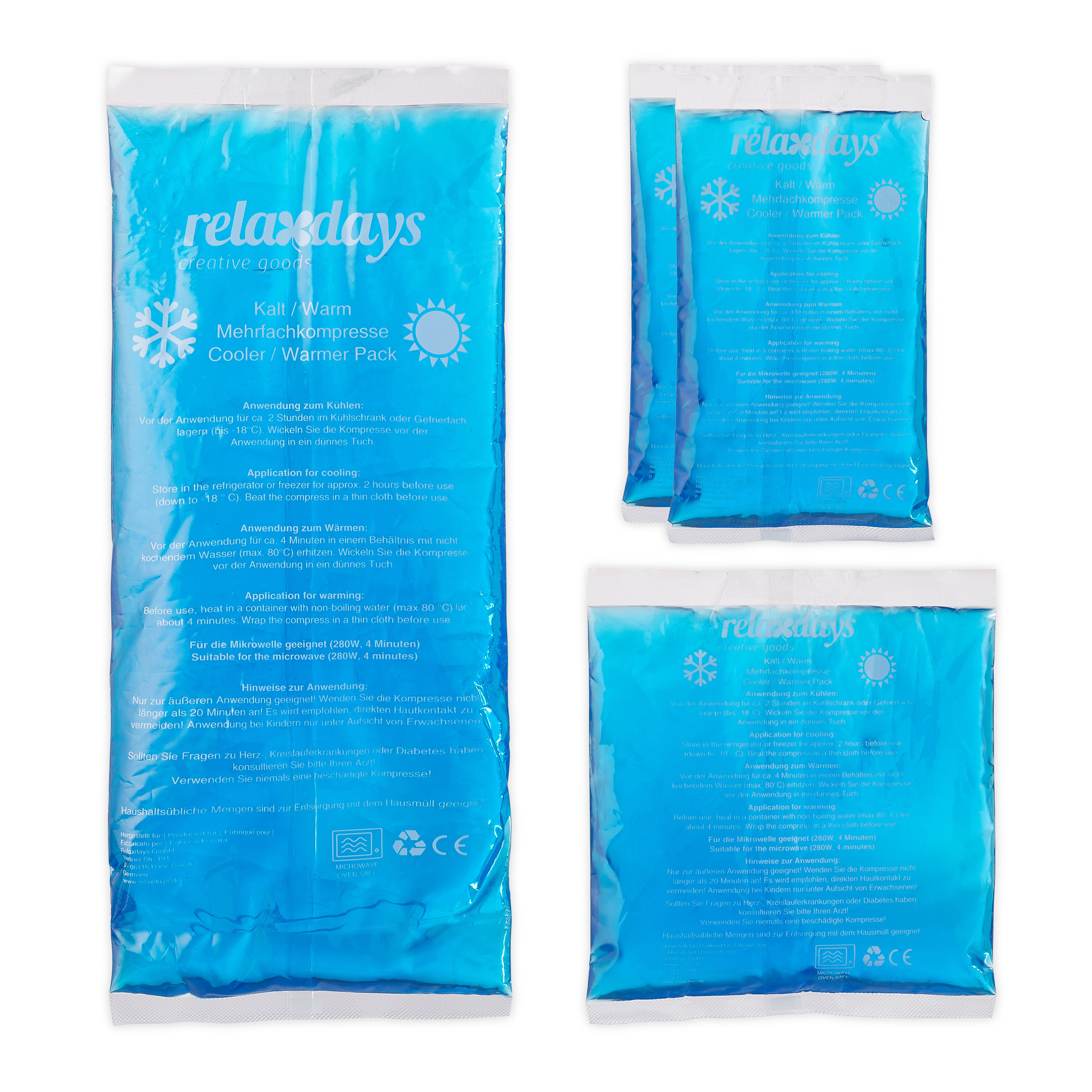 E-shop 4-tlg. Kühlpad Set in Blau