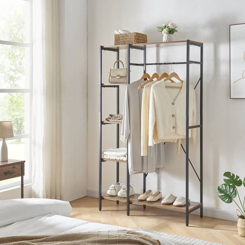 Clothes Rack Hvidovre With 4 Shelves Metal Frame 170 X 100 X 35 /