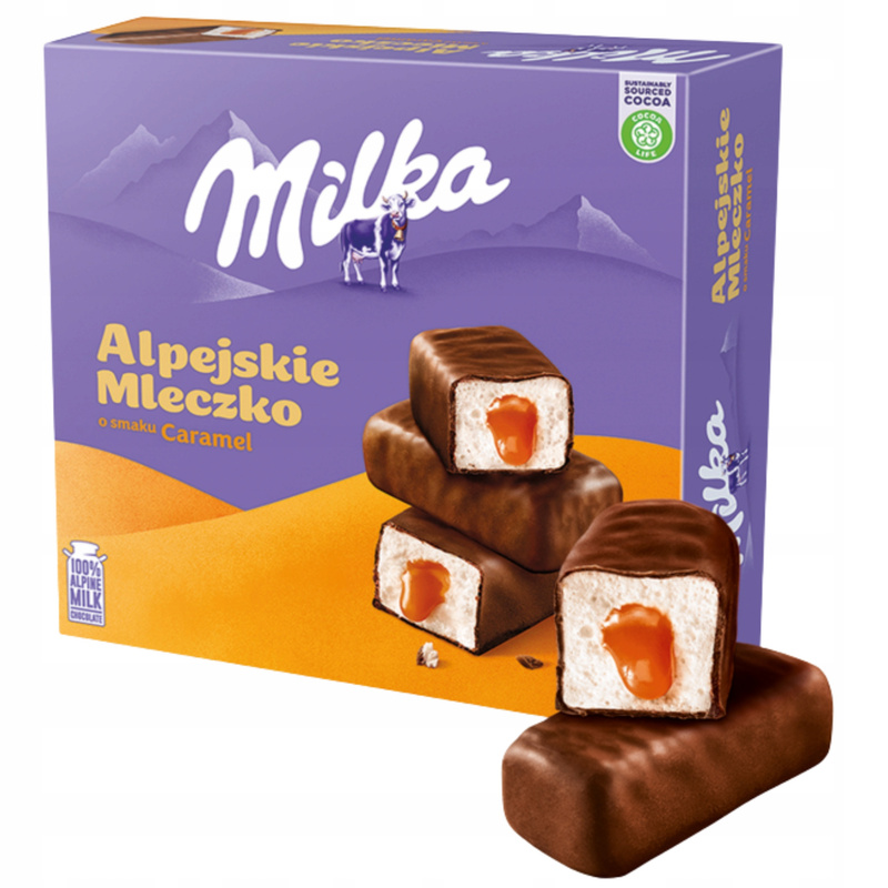 Image of Milka Alpine Milk Foam With A Vanilla Flavor And Caramel Filling 350 G