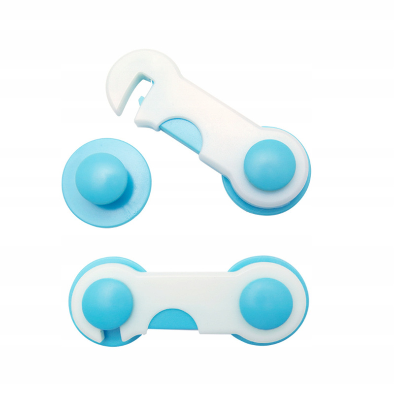 10-Komadni Sigurnosni Zaključavac za Ladice i Ormare - Bijela Plastika - Zaštita za Djecu - Jednostavna Montaža Snap Zaključavanje