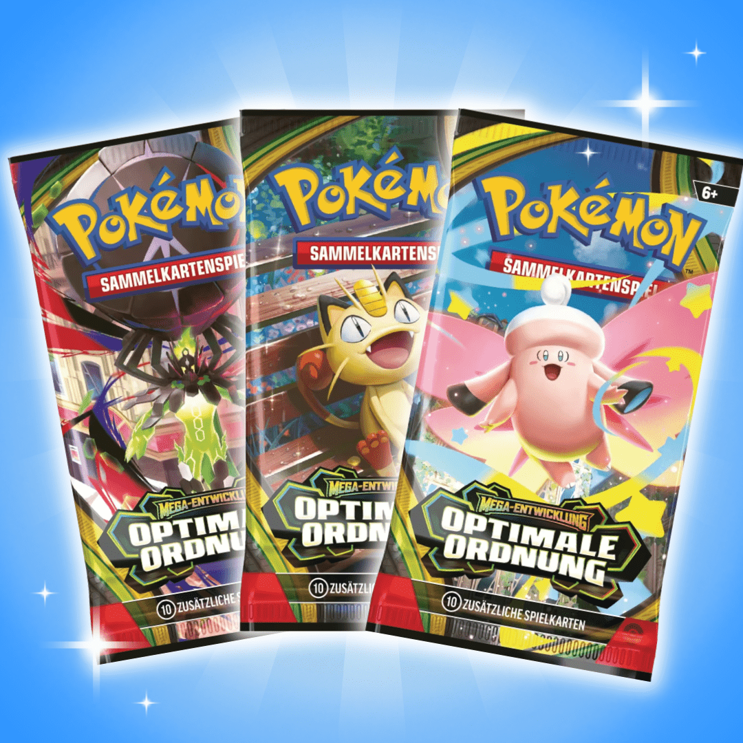 E-shop 3x Pokémon Optimale Ordnung Booster | Deutsch | je 10 Karten