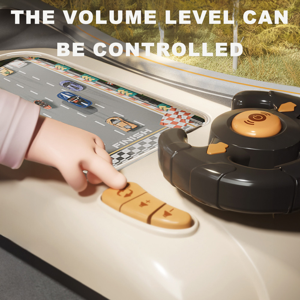 Racing Obstacle Game Console with Multi-Function Wheel