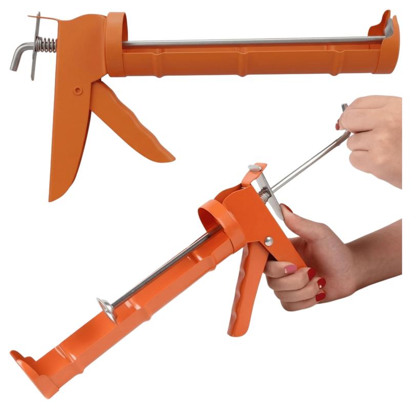 Image of Silicone Caulking Gun, Tube Squeezer, 300ml, Durable Metal, Heavy Duty