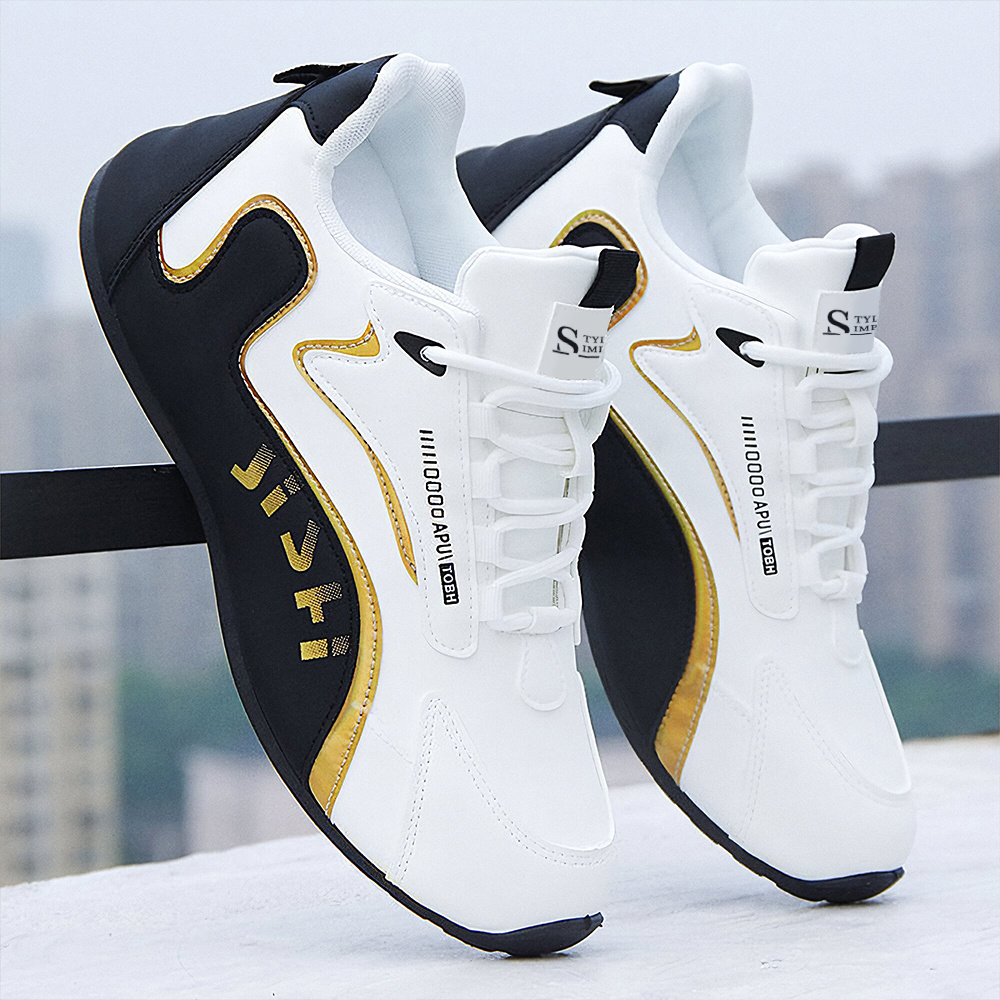 TEMU Men's Casual Sneakers Trainer Formal Business Shoes Lace Up Breathable Dress Fashion Sneaker Lightweight Walking Running Sports Shoes, , Style,