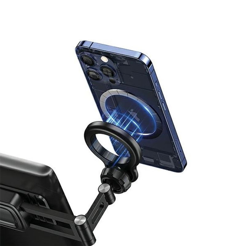 Magnetic Foldable Phone Holder, Car Mounts, Dashboard Mounting, Stable Holding, Black Color, Universal Compatibility