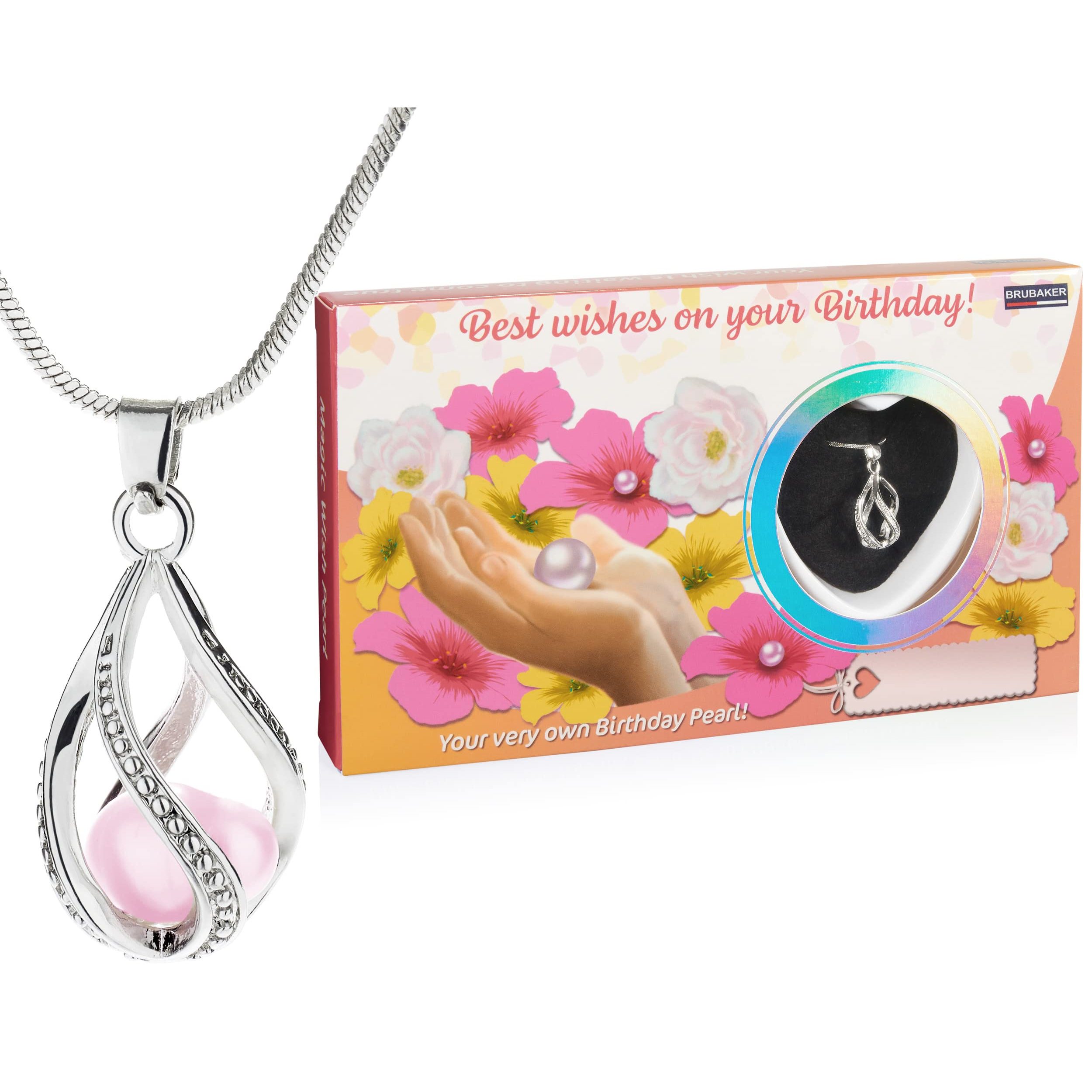 Image of Brubaker Happy Birthday Wish Pearl For Birthday - Necklace + Shell With Real Pearl