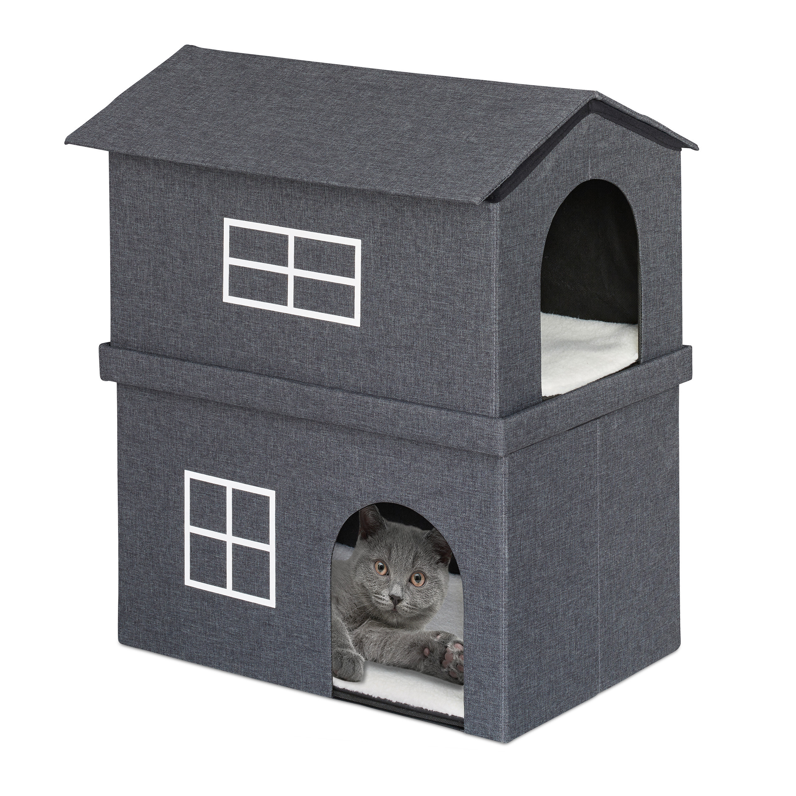 Cat House In Dark Grey