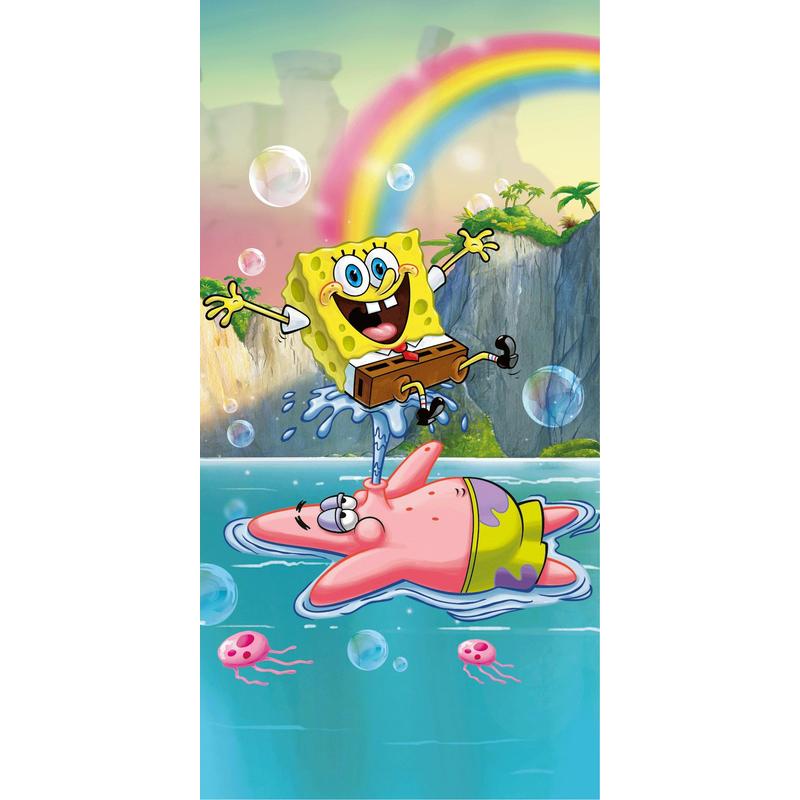 Spongebob Beach Towel, Shower Towel, 70 X 140 Cm, 100% Cotton