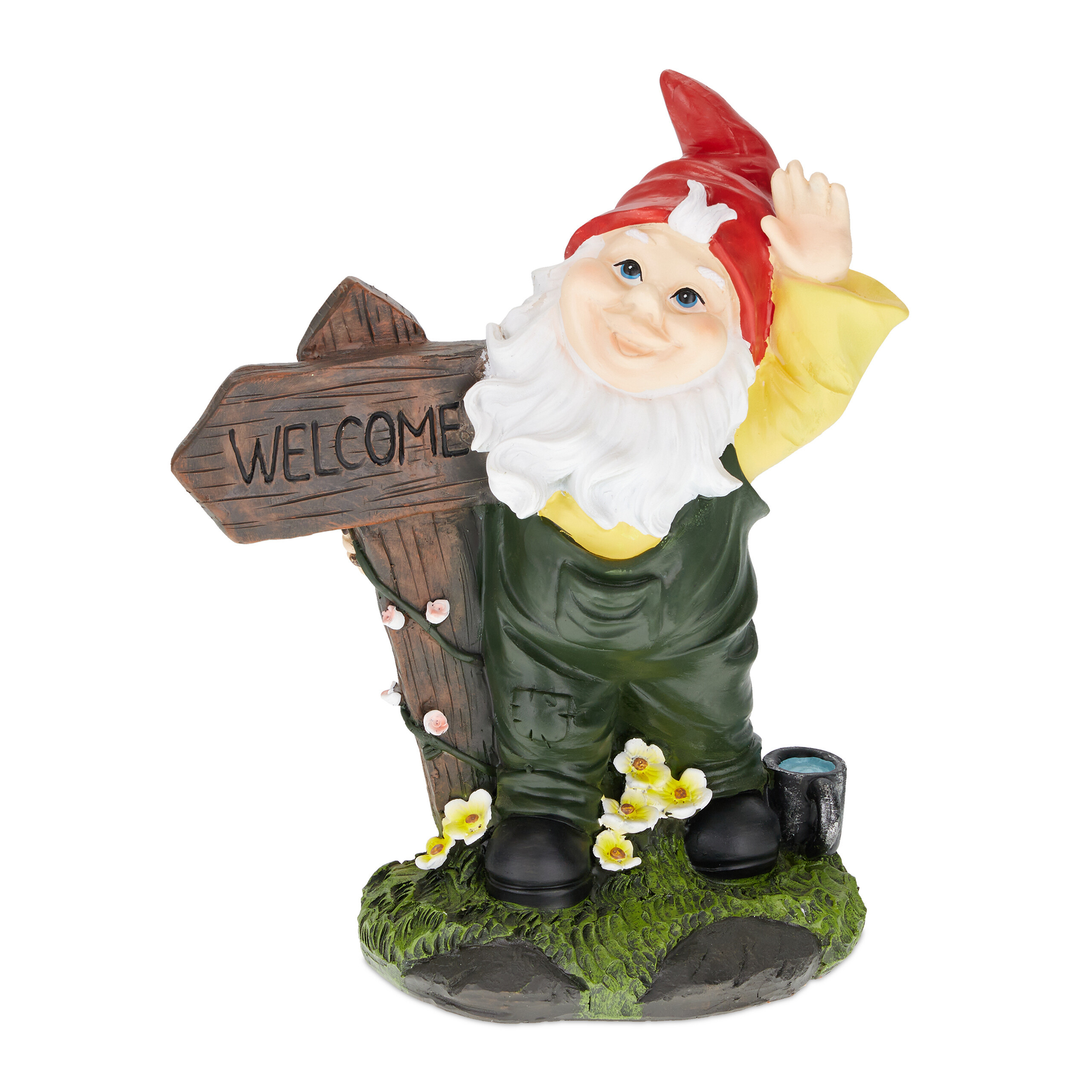 Garden Gnome 'welcome' In Colorful
