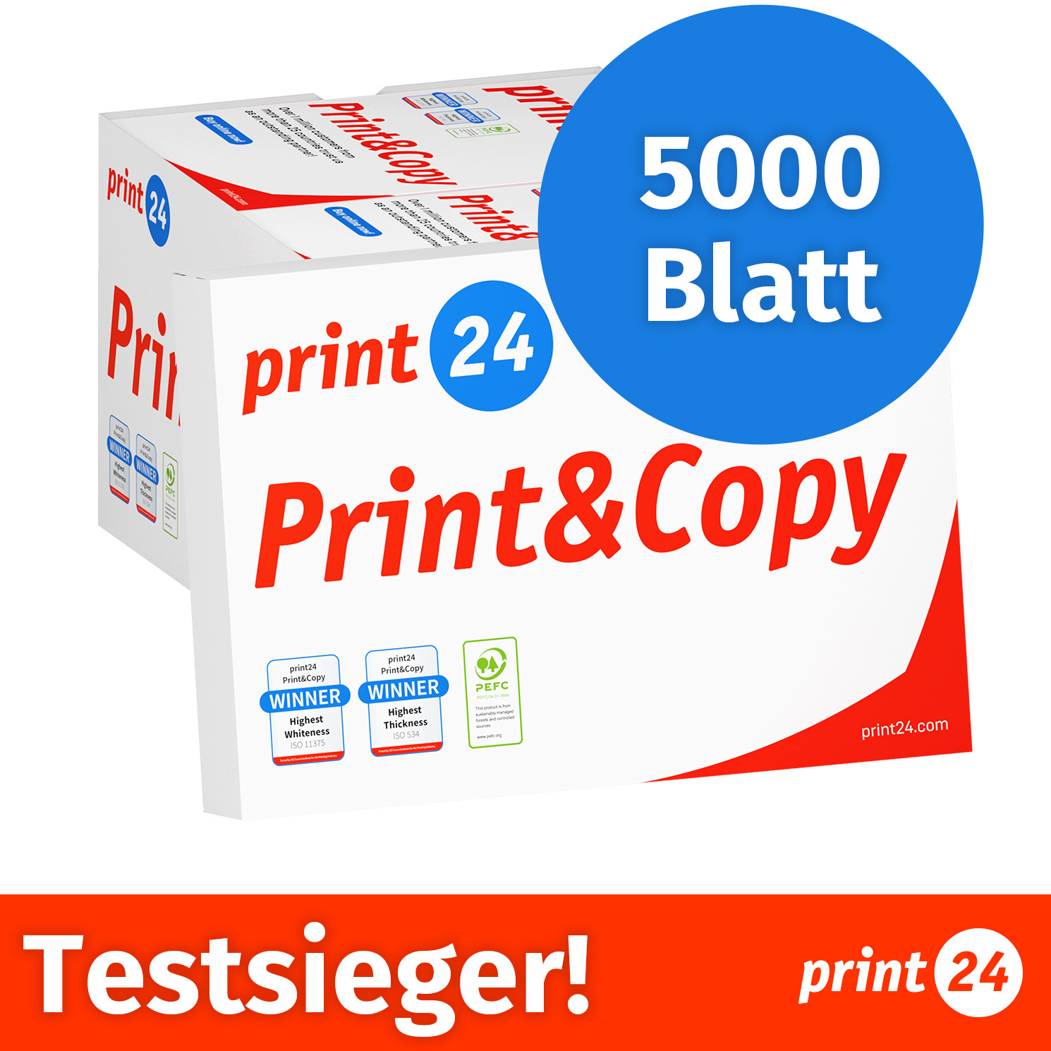 TEMU Druckerpapier 5000 Blatt 10 x 500 A4 80g Premium Weiß zertifiziert