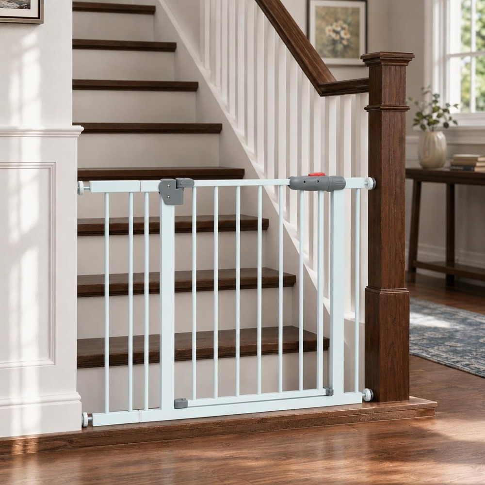Image of Stair Gates, No Drilling Required, N-stop Safety Gates And Stair Gates With Automatic Closing Function