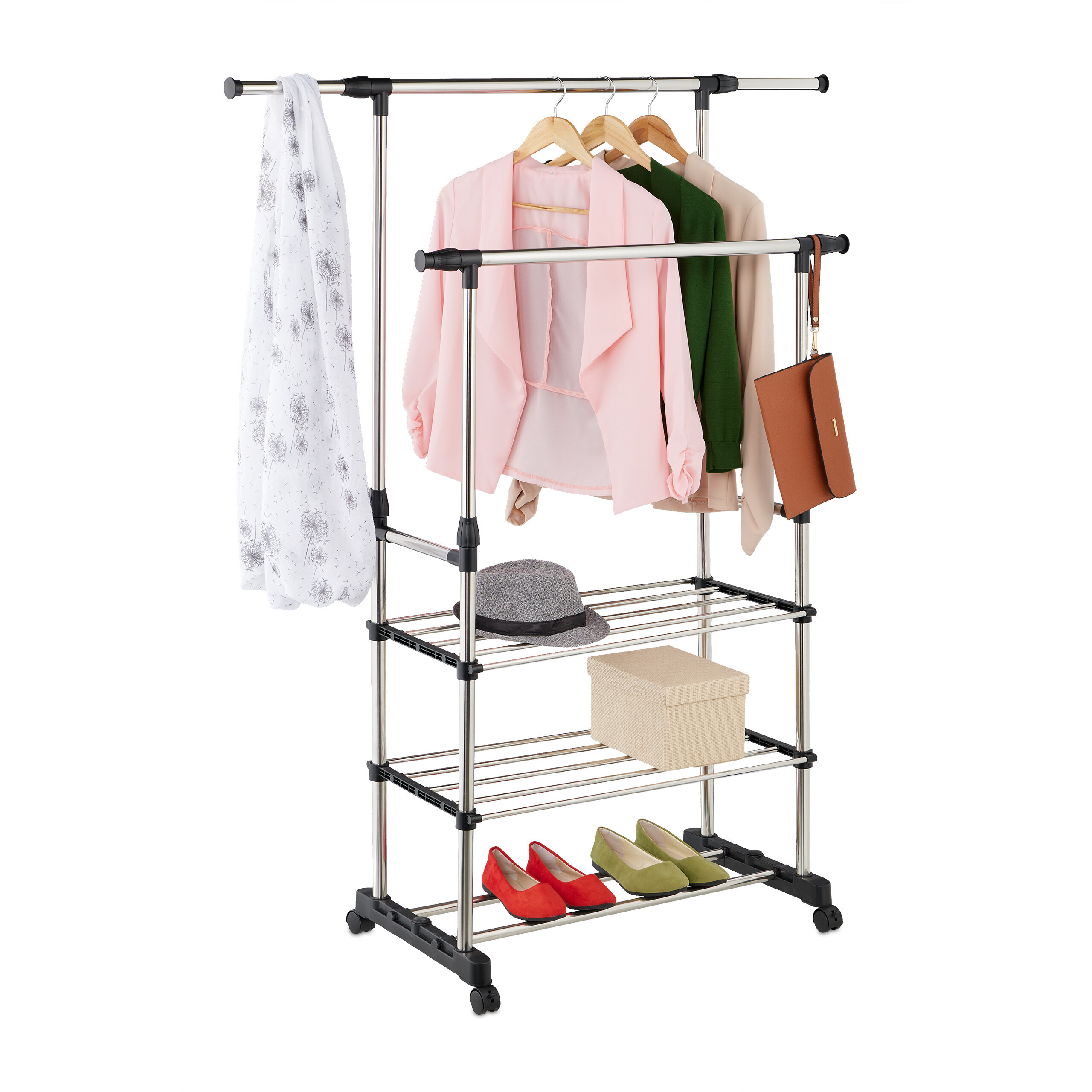 Clothing Racks In Silvery/black