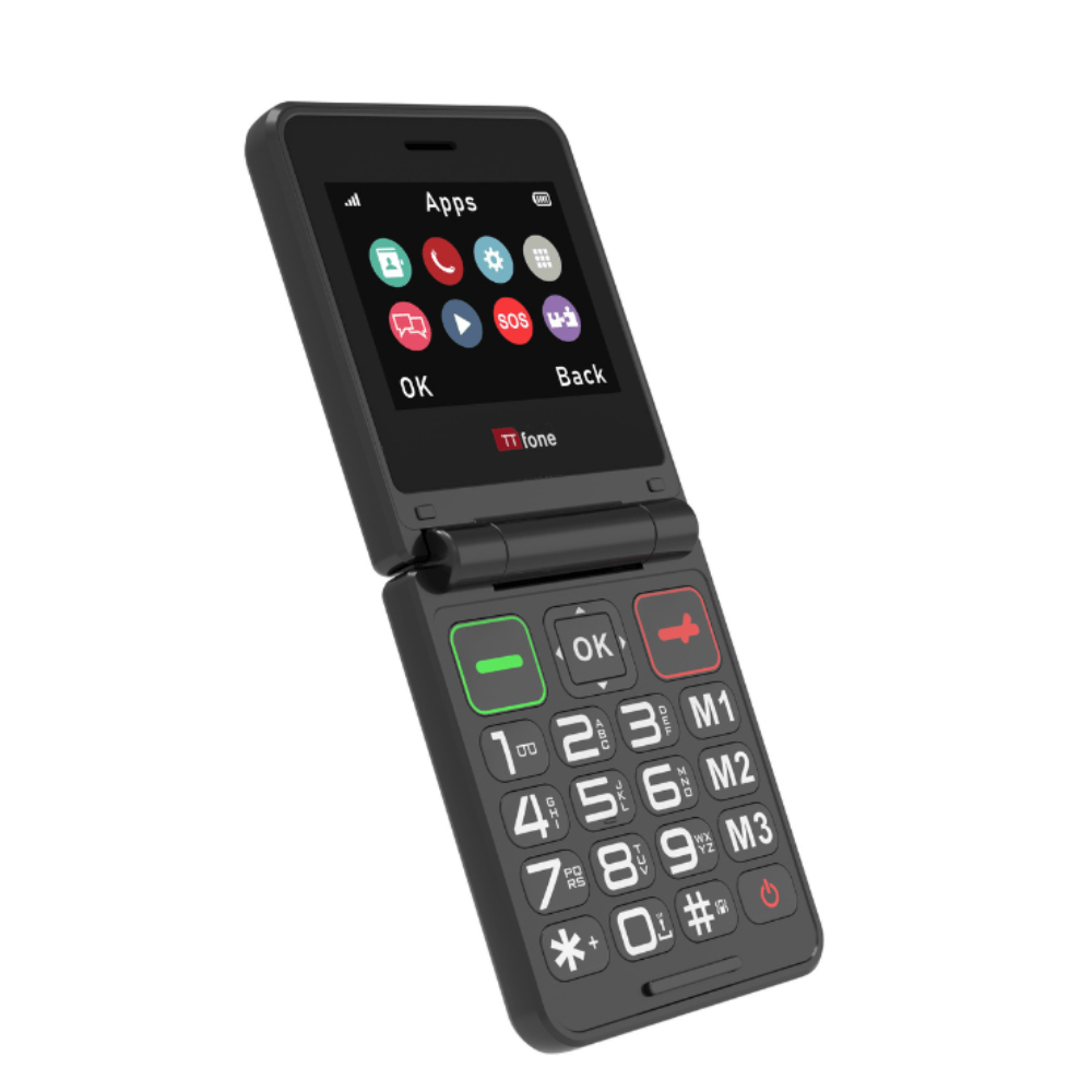TEMU Ttfone Tt660 Flip Mobile Phone For Seniors - Folding Design, Big Buttons, Emergency Assistance, Long With Usb Cable Ee