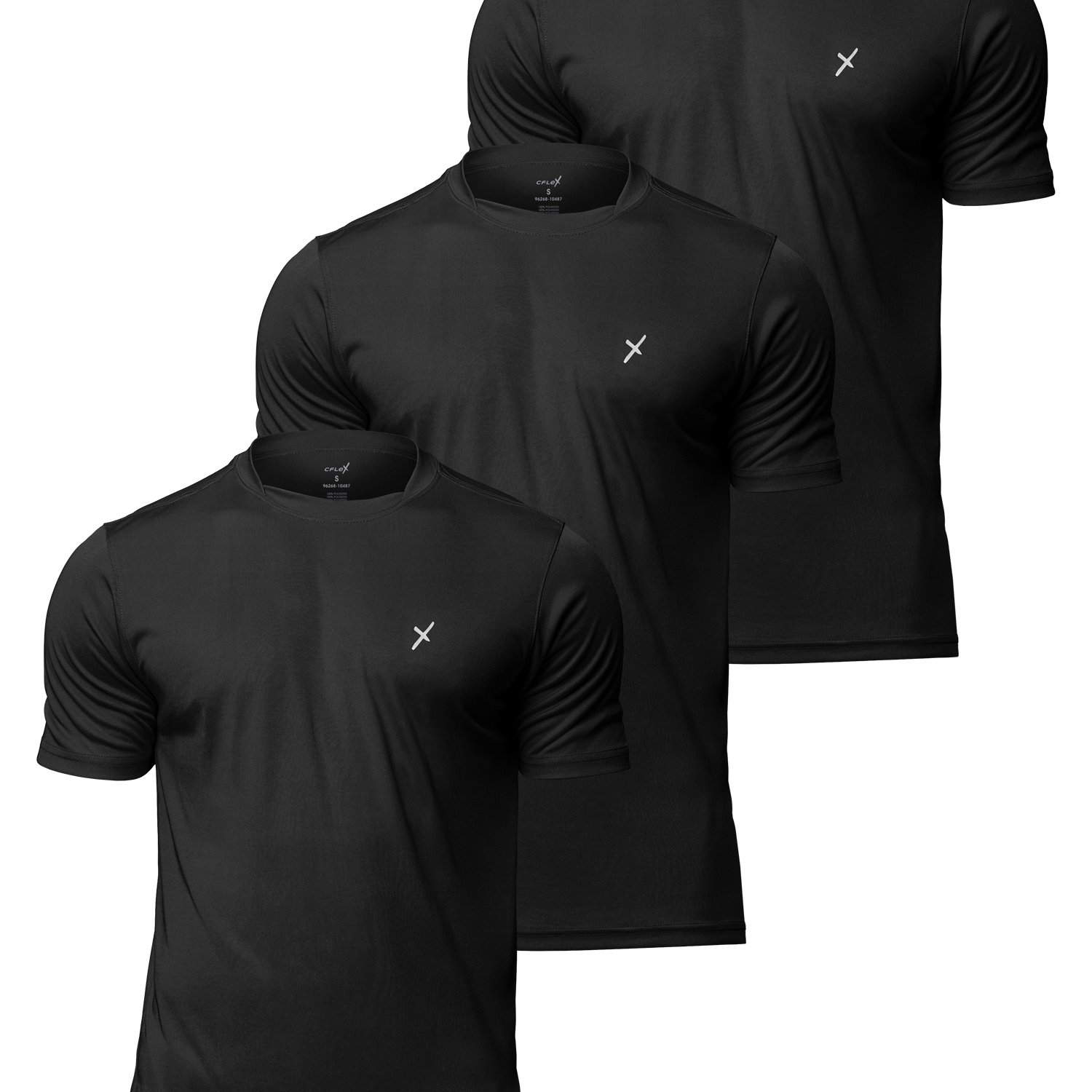 Image of Men's Sports Shirt 3-pack – Fitness T-shirts Short Sleeve For Training, Gym & Leisure