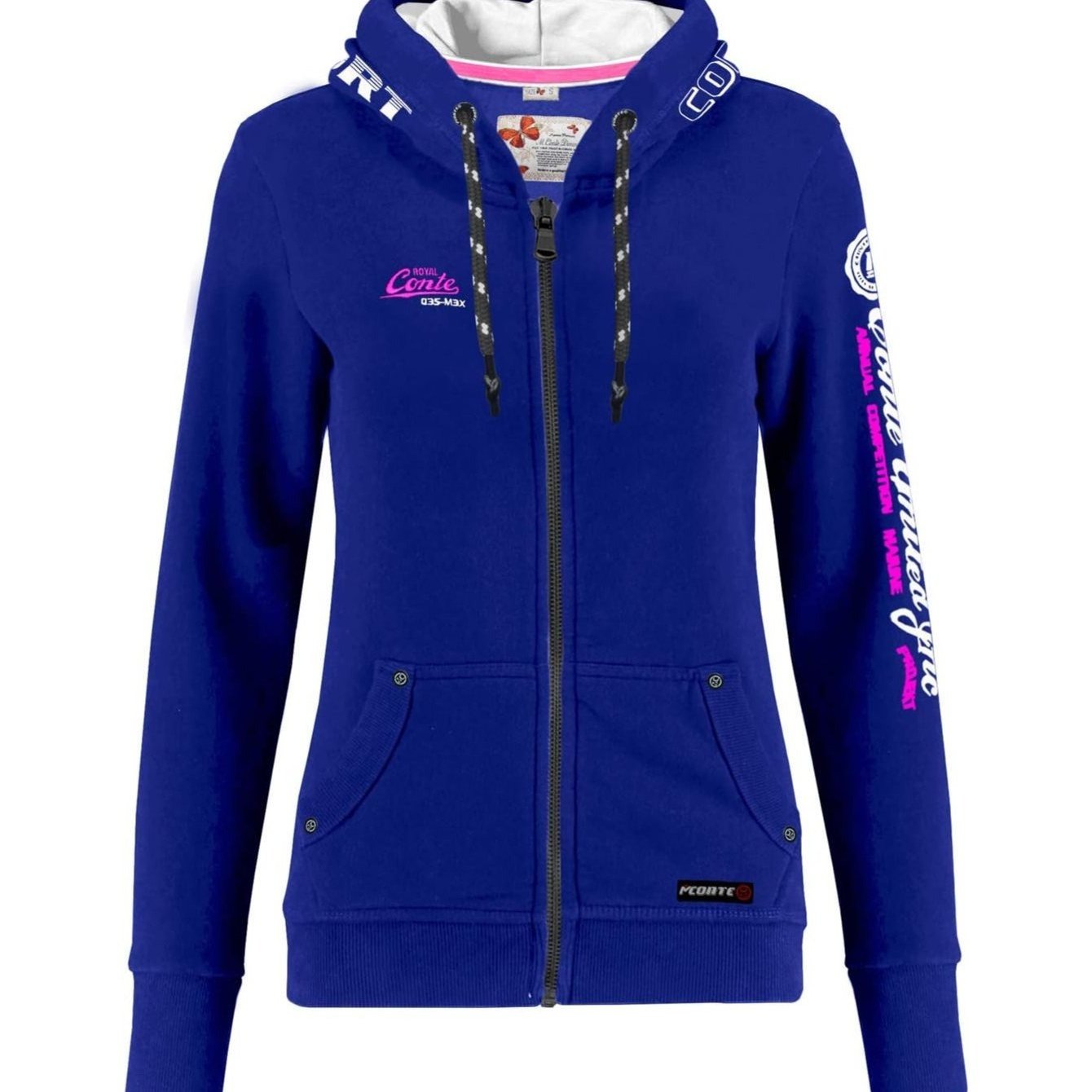 M. Rachel Women's Hoodie Sweater Sweat Shirt Jacket Xl White Black Pink With Hood