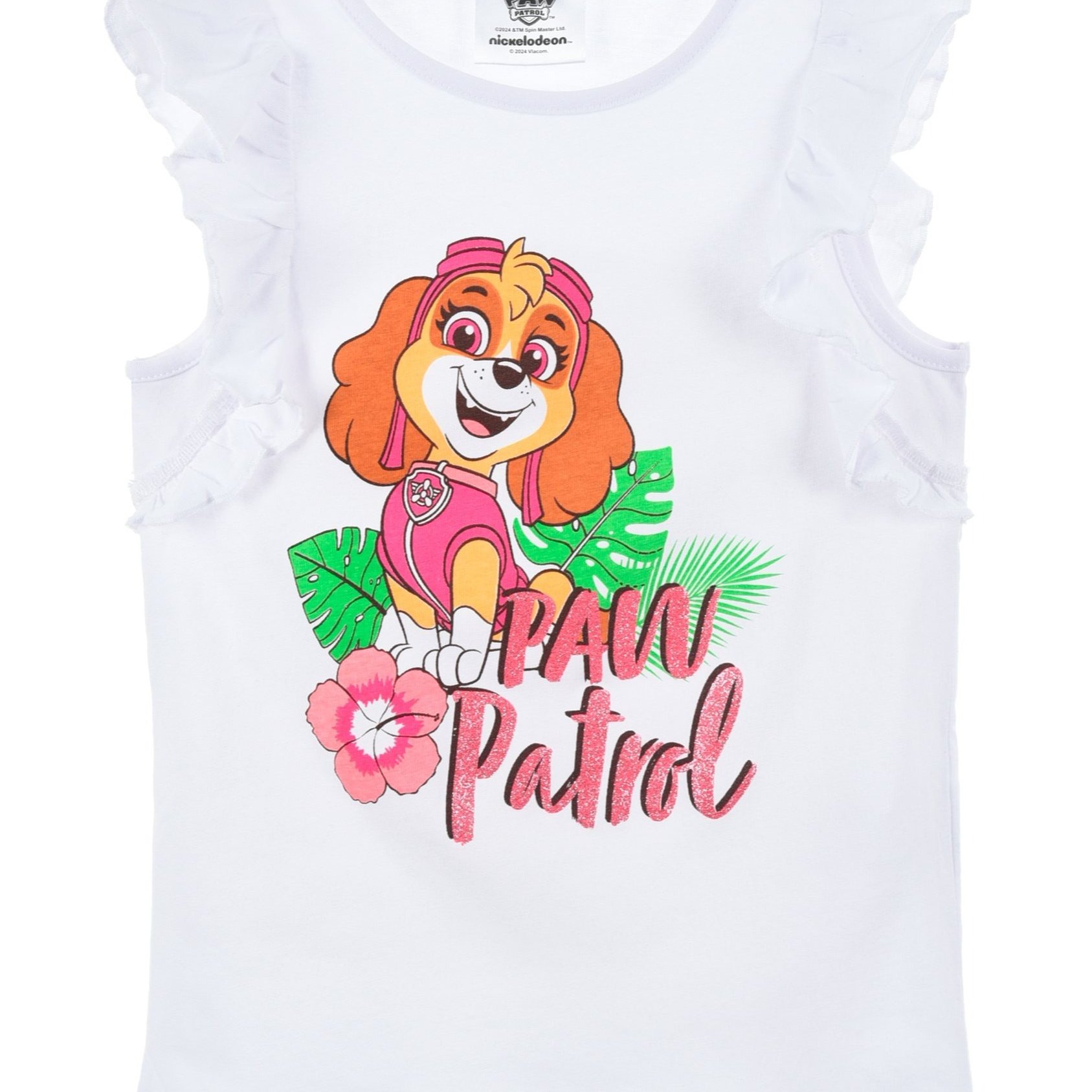 Girls' T-shirt, Shirt With Skye Design, Summer, Color White