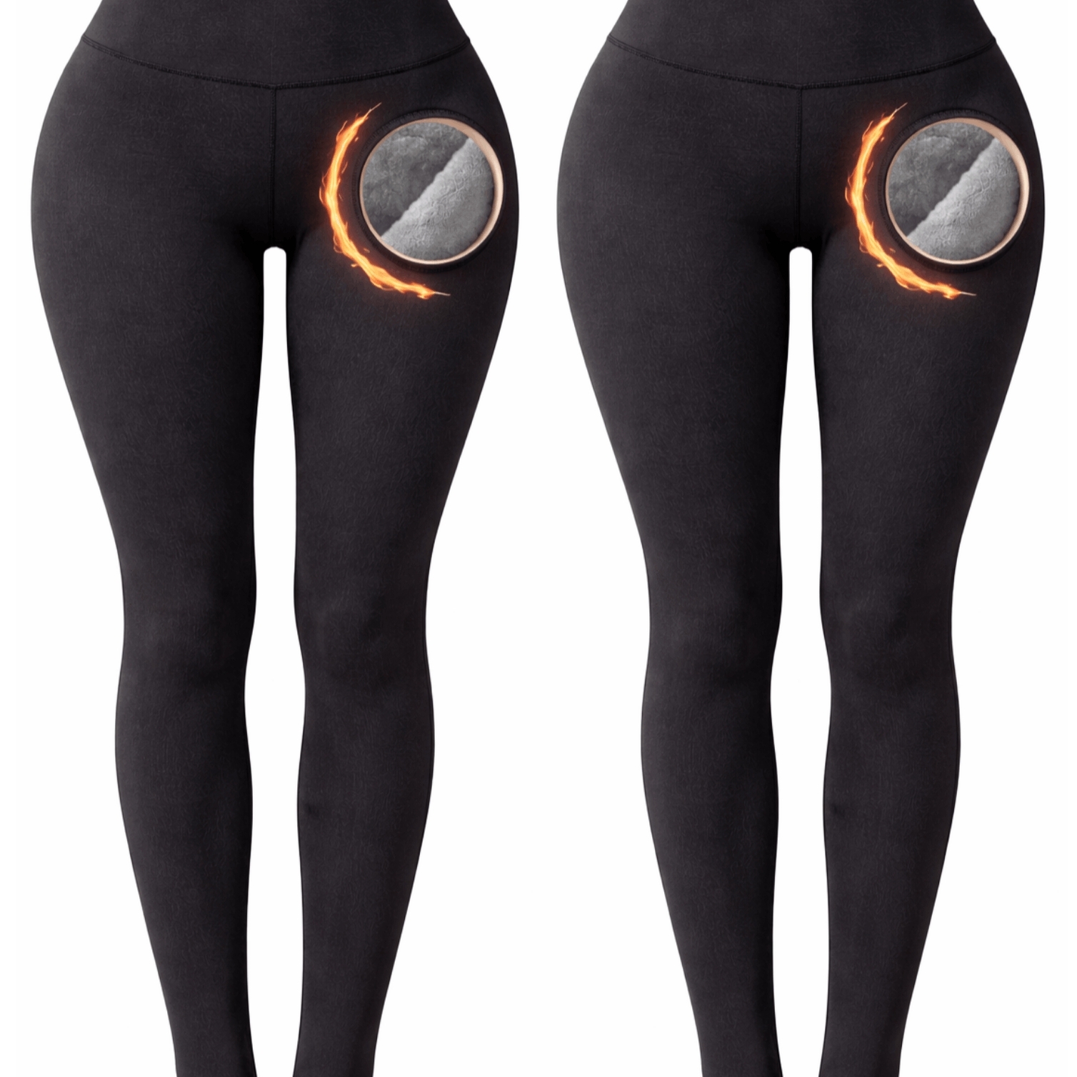 TEMU 2 Pack Fleece Lined Leggings Women – Sizes S, M, L, Xl – 445gsm Extra Thick Warm Winter Leggings For Women – High Waisted, Soft Fleece Lined,
