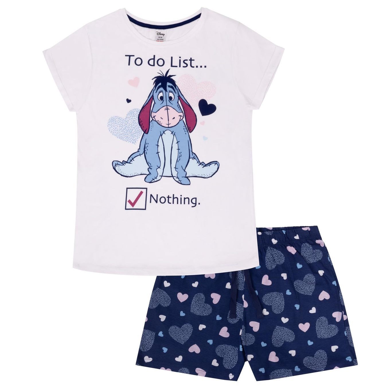 TEMU & Tigger Womens Short Pyjama Set 100% Cotton Licensed Winnie The Pooh Gift Uk