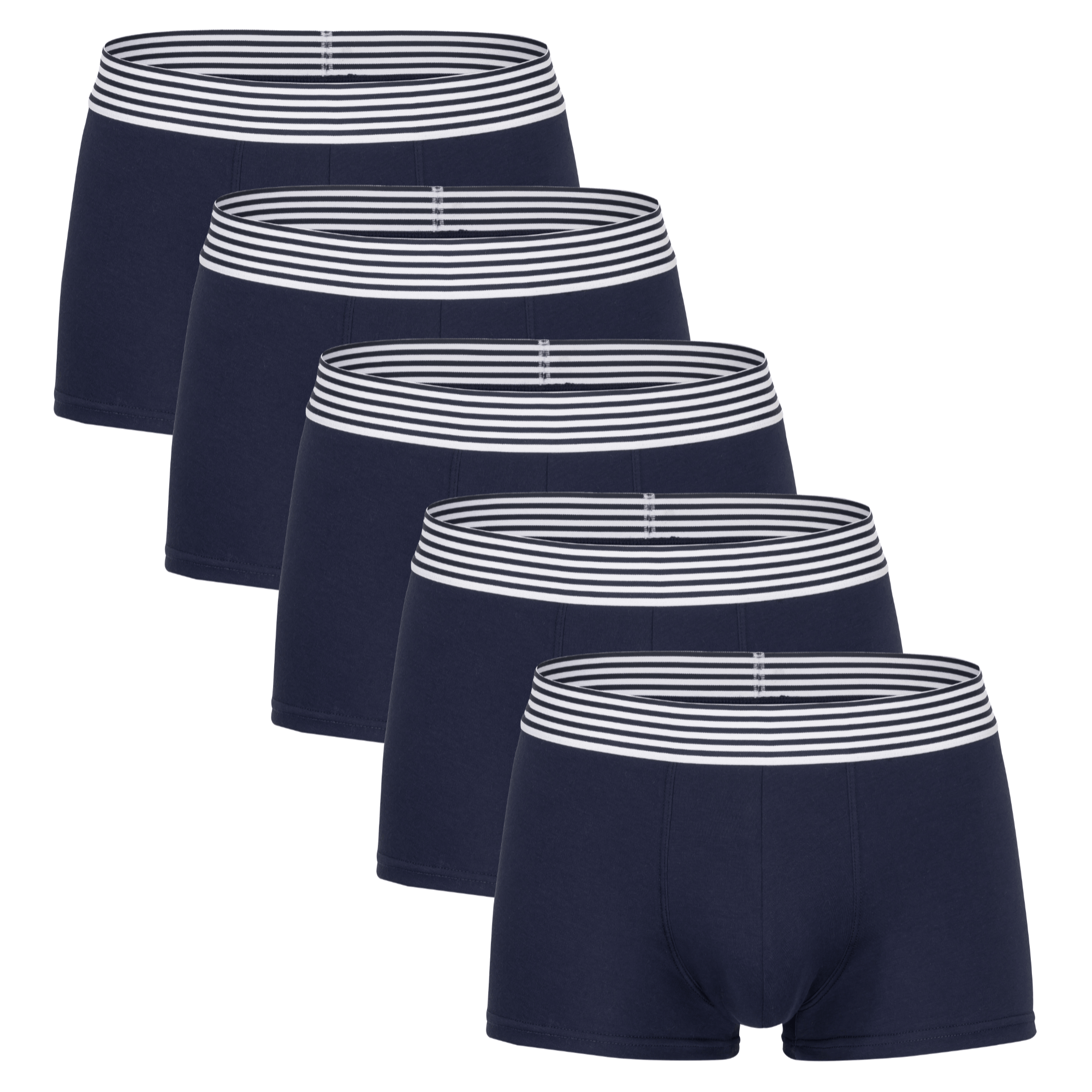Men's Boxer Shorts 5-pack Navy Blue - Comfortable, Breathable, Elastic & Skin-friendly - Underwear Multipack For Men