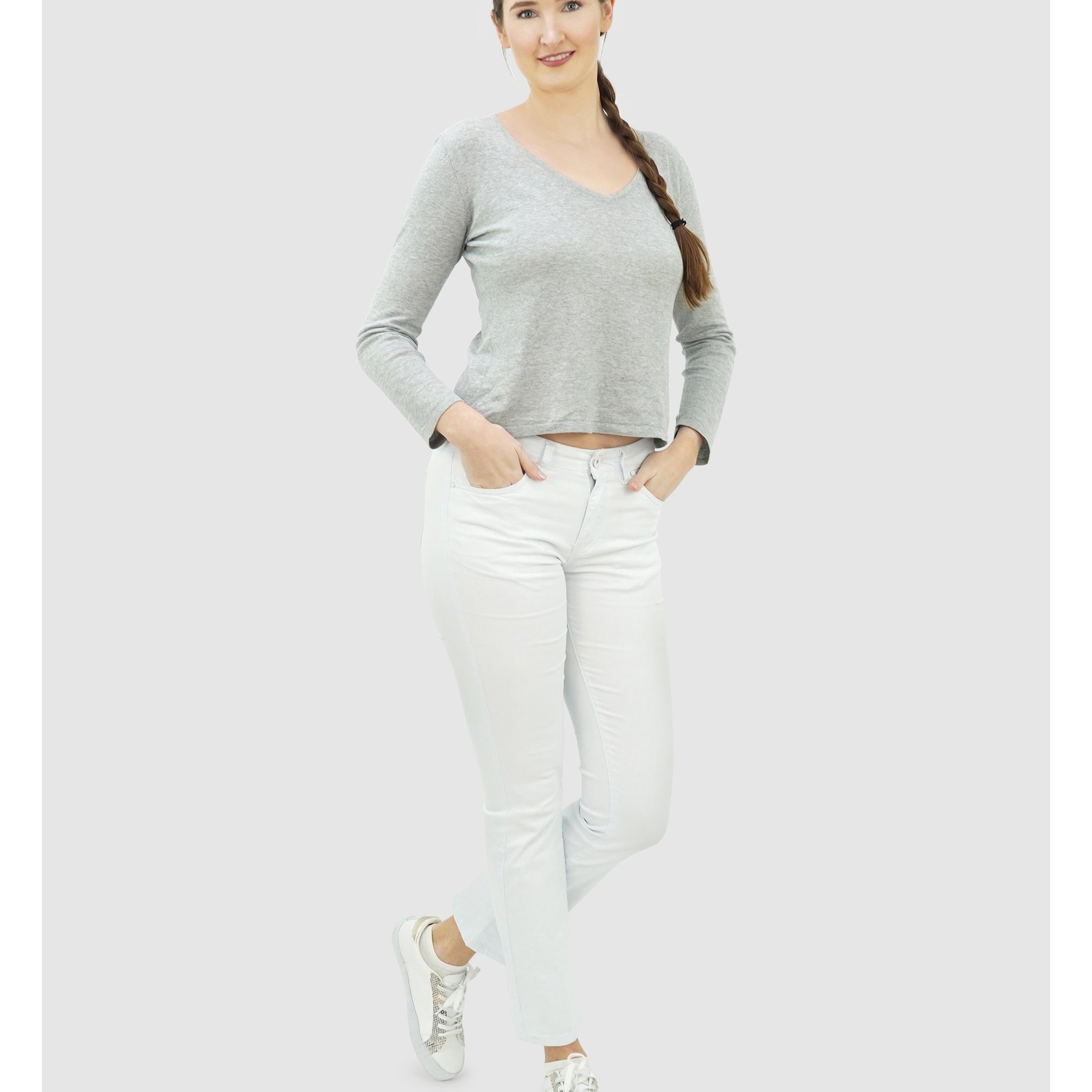 Men's Slim-fit White Trousers