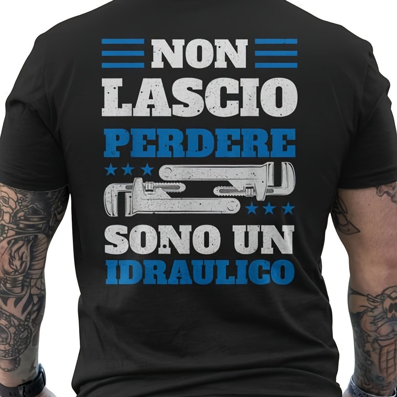 TEMU Maglietta umoristica per idraulici con stampa sulla schiena - Regalo per , adatta a , stile casual