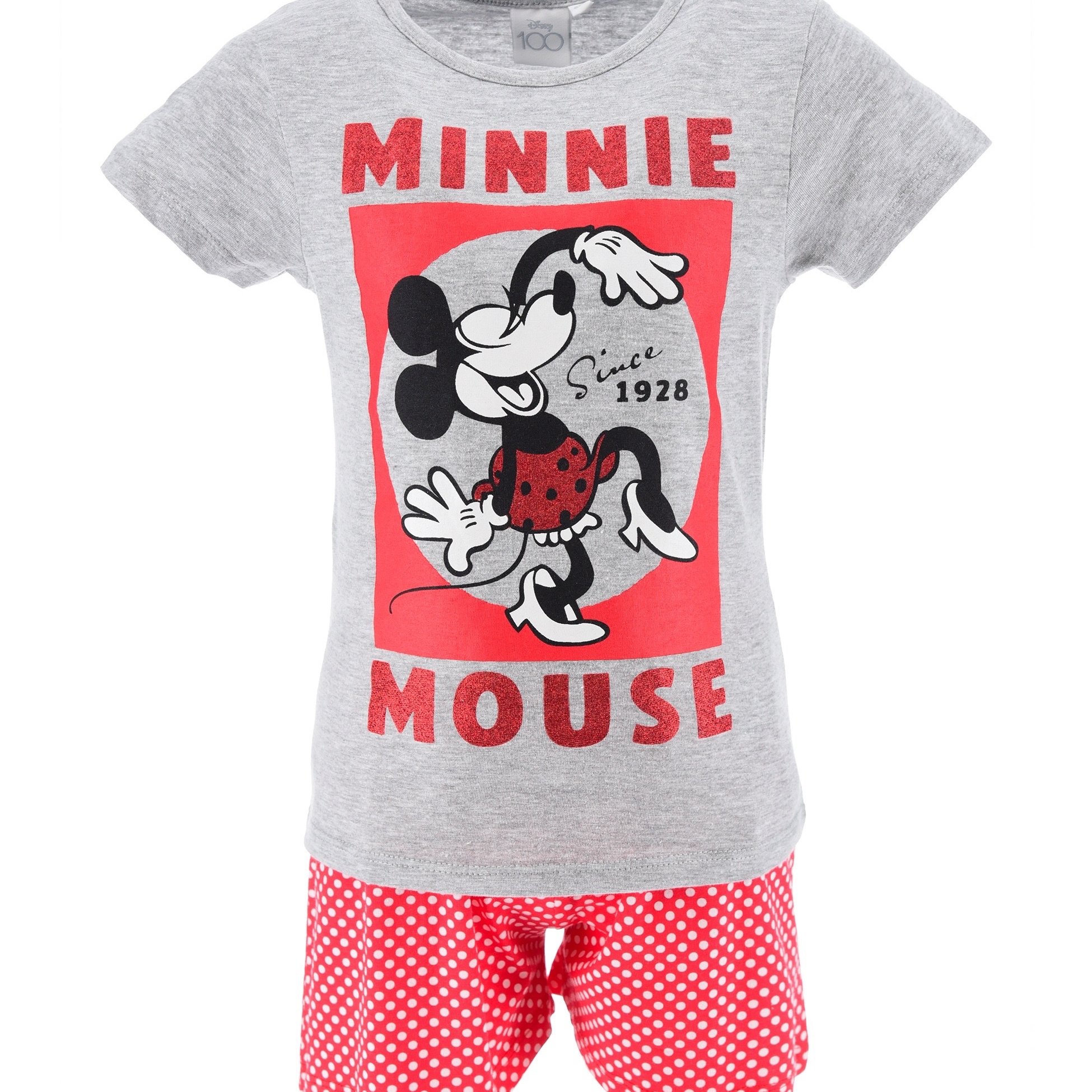 Image of Mouse Girls' Summer Pajama Set With Shirt And Pants