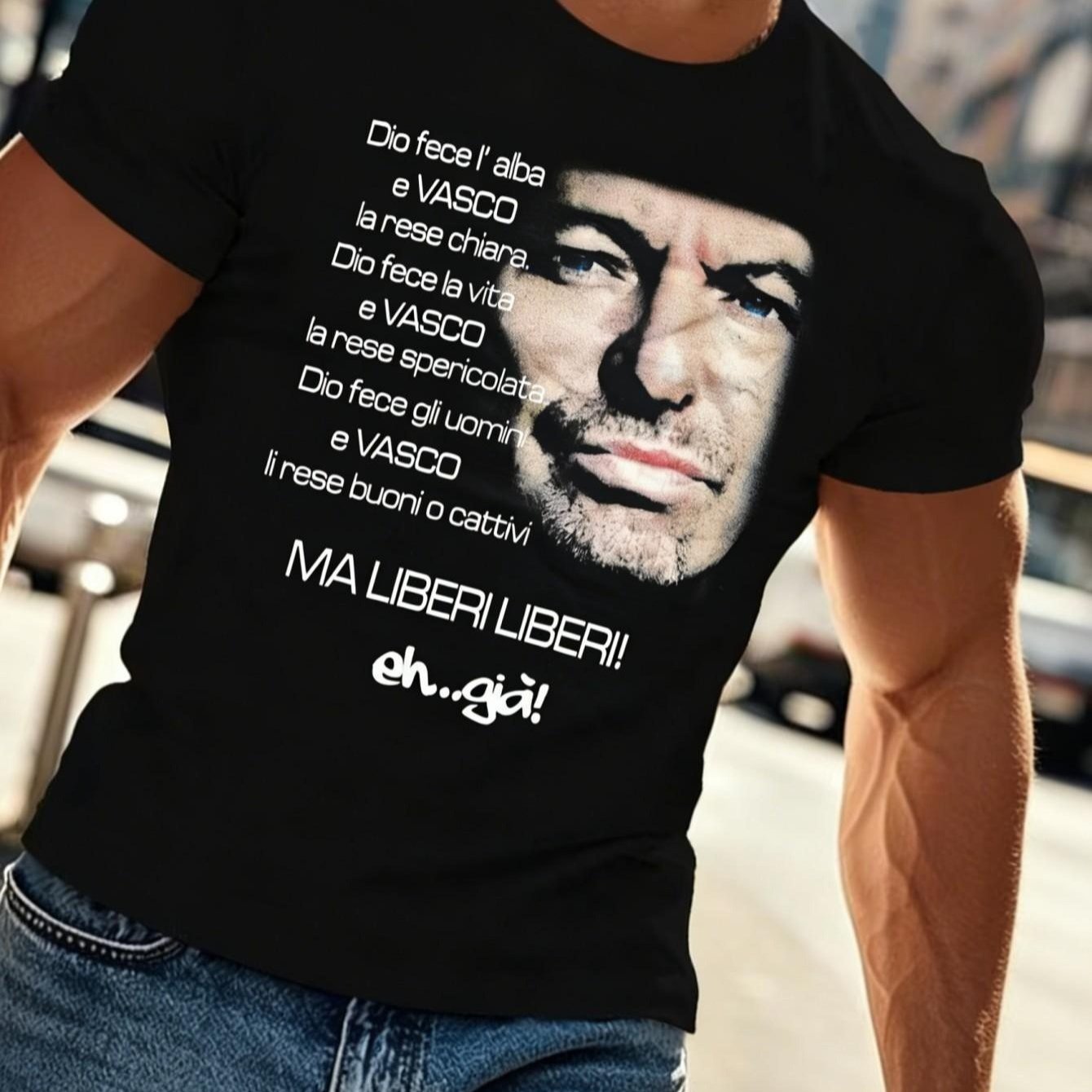 TEMU Maglietta Rossi Liberi Liberi 2000 Y2K Retro Italian Rock - Con un logo stampato, questa t-shirt casual 癡 perfetta per e uso , servendosi come