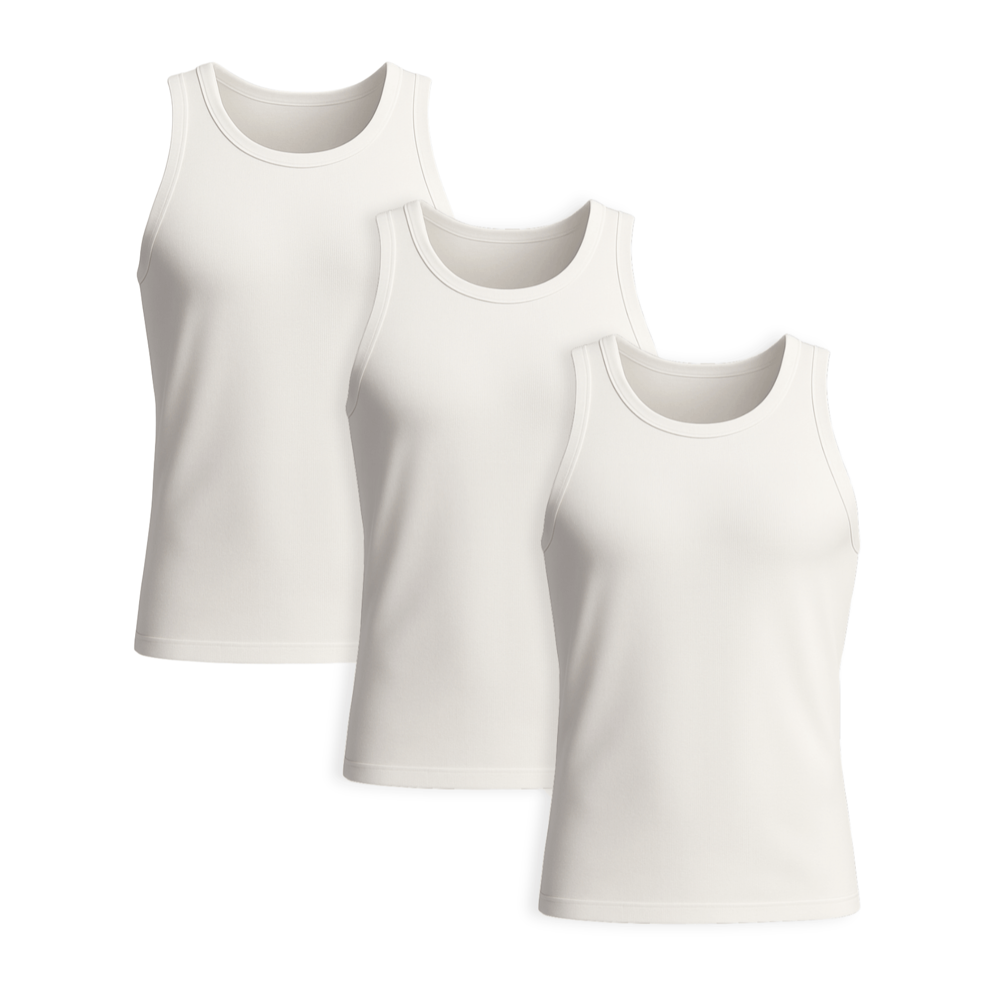 TEMU 3 Pack Mens Vest Tops - 100% Cotton Mens Vests In White - Soft & Comfortable Vests For Men, Perfect For Layering, Casual Wear Or Temperatures -