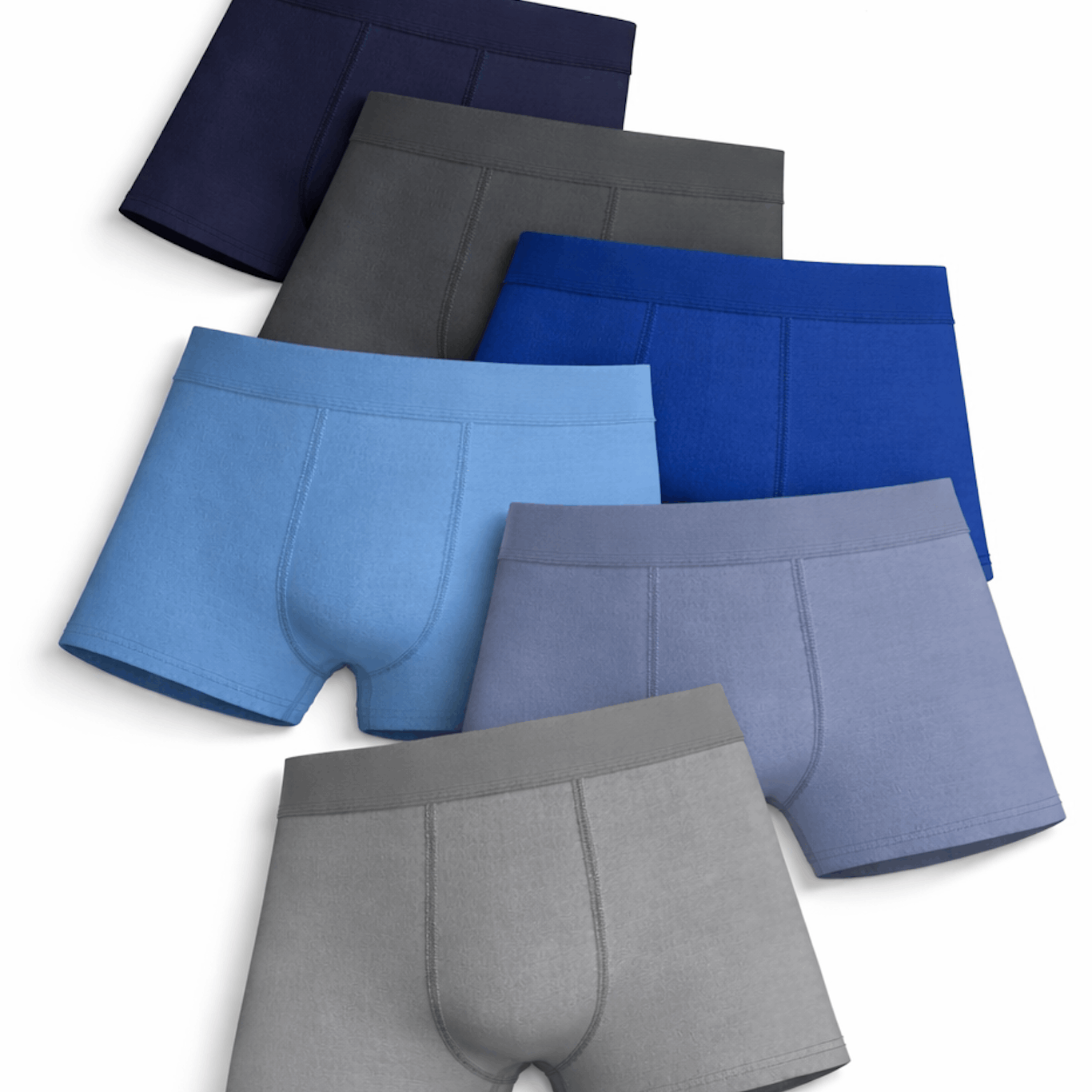 TEMU 6 Pack Boys Boxers Ages 5-13 Years – Soft & Breathable Cotton Boys Boxer Shorts In Assorted Blue – Durable Multipack Kids Boxers - Breathable &