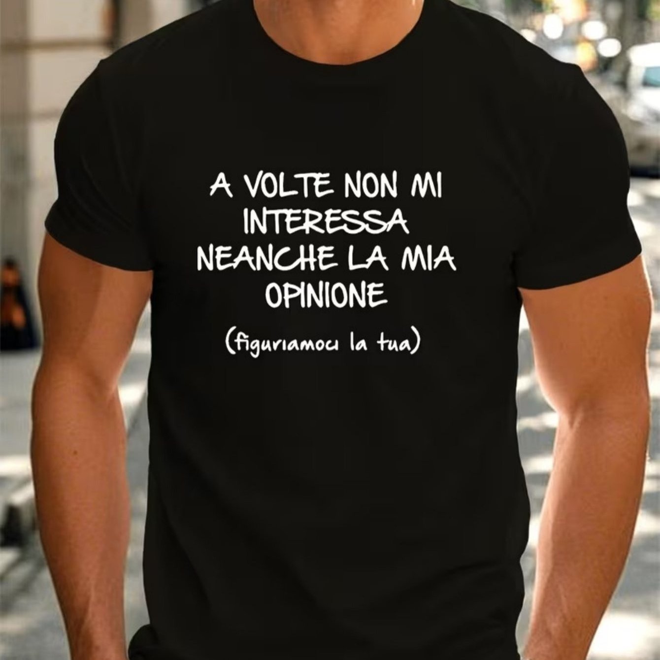 TEMU Maglietta con Divertente in - "A Volte Non Mi Nemmeno La Mia Opinione" (Testo in : "Non Volete Nessuna Interessasse La Mia Opinione - Figuriamo