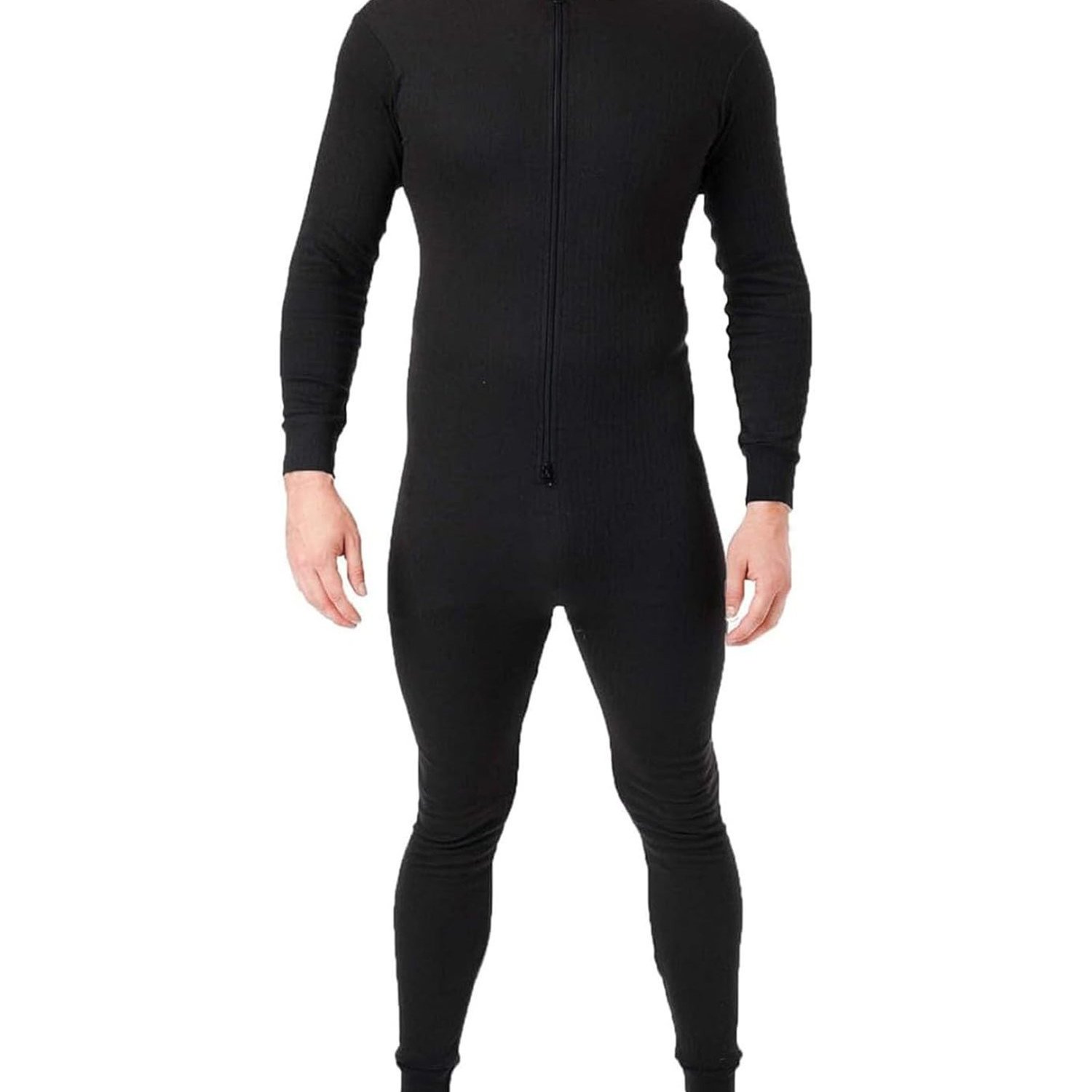 TEMU Label Apparel Mens Onesie Thermal Underwear Zipper Bodysuit Zip Up Fleece Long Sleeve Playsuit Long Johns Top Bottoms Gear Set Warm And Cozy