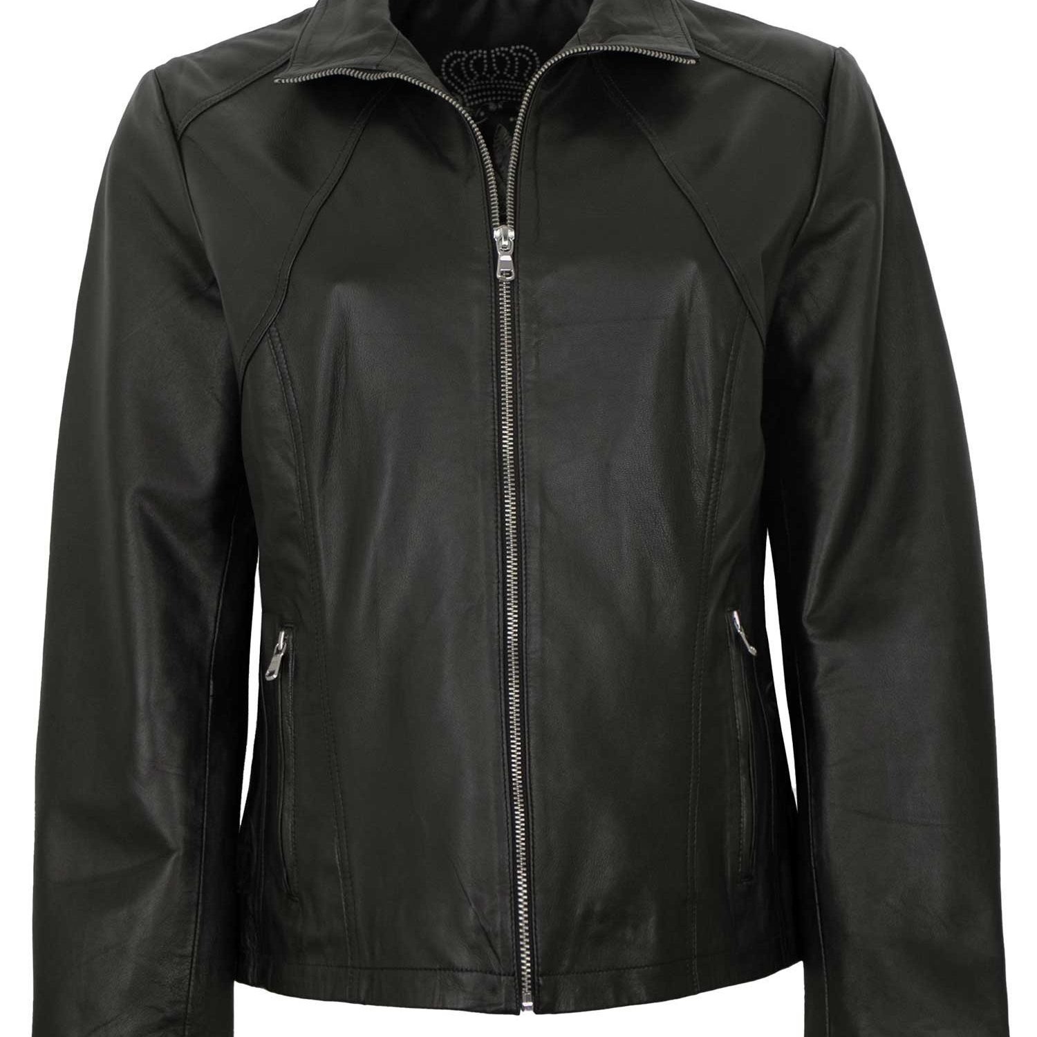 Women's Leather Jacket Real Leather Lambskin Black