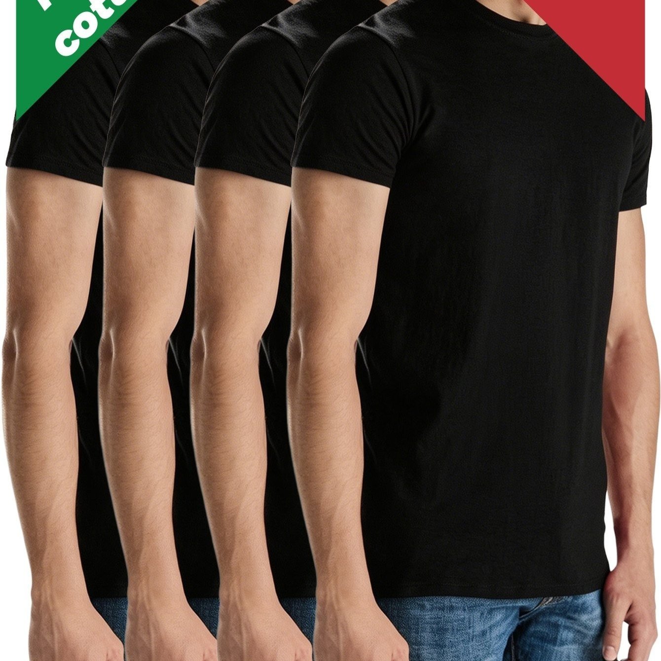 TEMU 4 pezzi T-shirt casual quotidiana per in puro cotone 100% qualit�, maniche corte, , elastiche, morbide, , traspiranti, assorbenti, design e ,