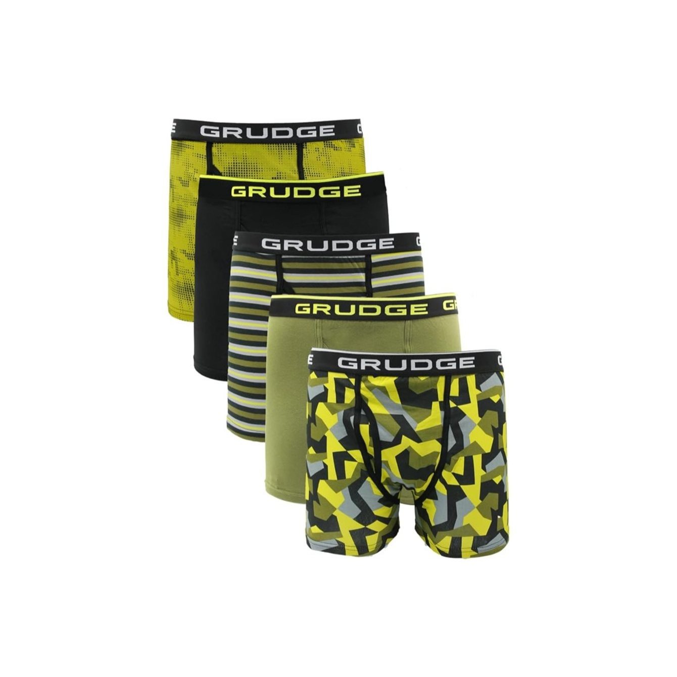 TEMU Men's Boxers Shorts (5 Pack) Multipacked Underwear Gift Set | Comfortable Stretch Cotton Mens Trunks, Colourful & Black Underpants Briefs