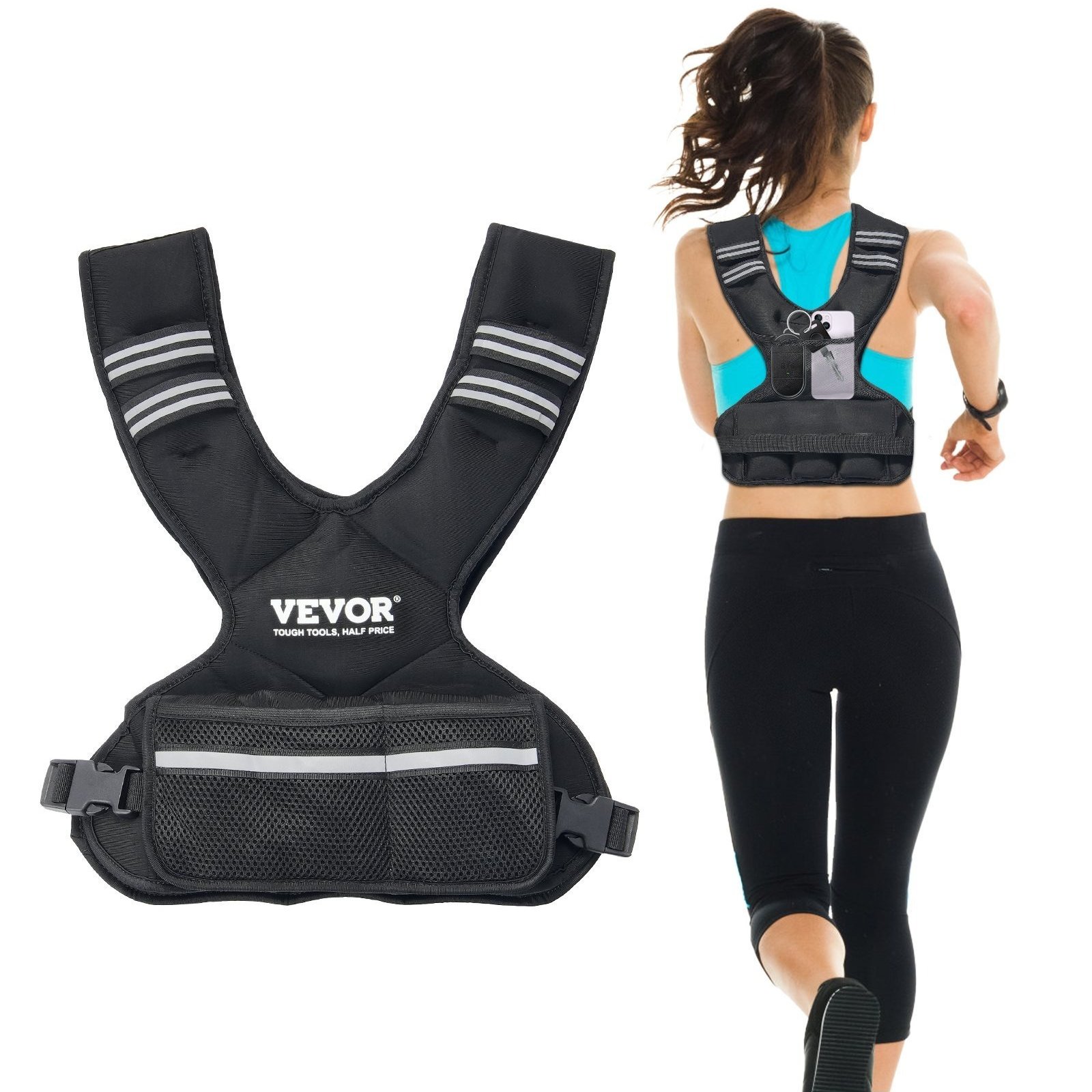 11-20lb Adjustable Weighted Vest For Men Women Strength Training Running