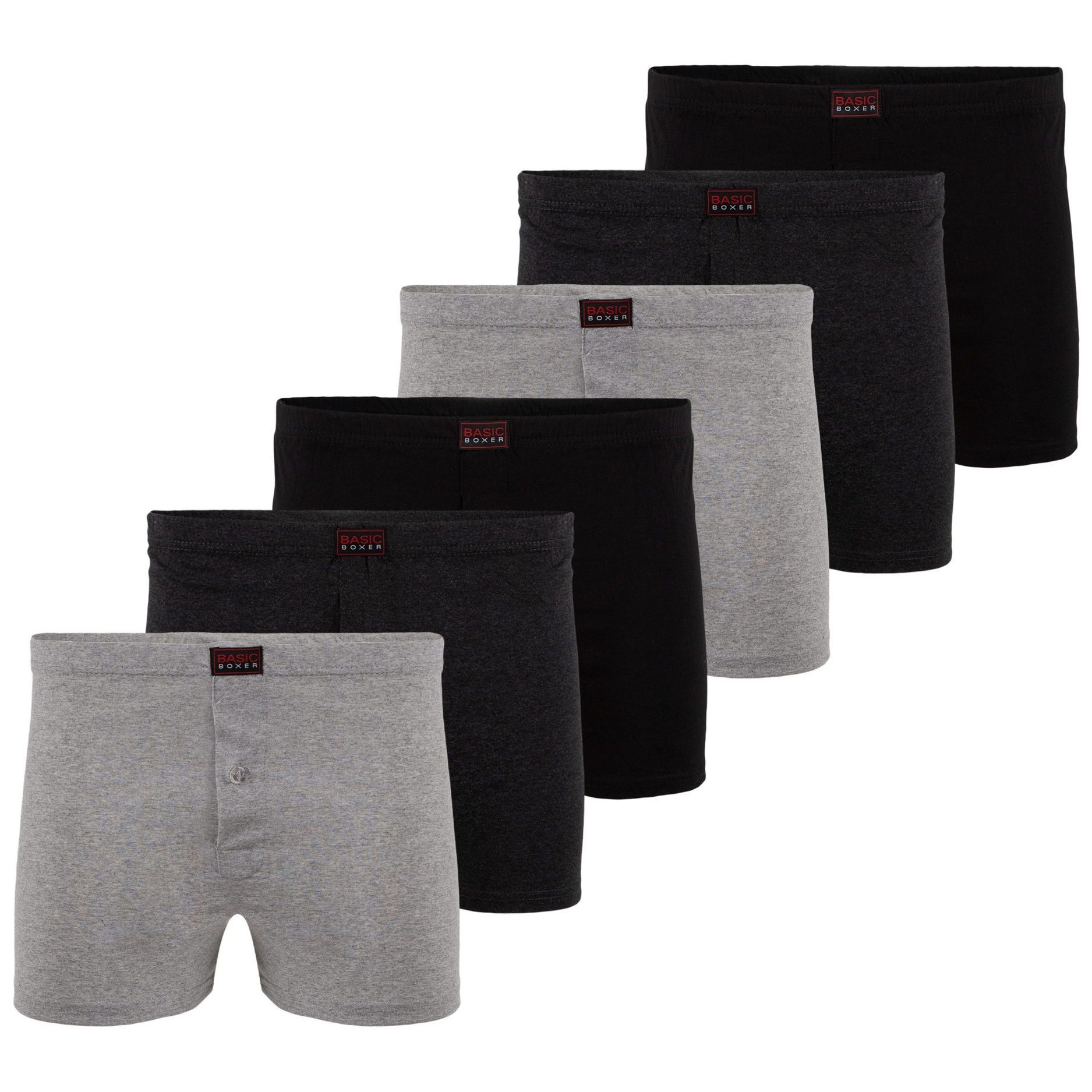 6 Pack Men's Boxer Shorts Underwear Boxer Briefs