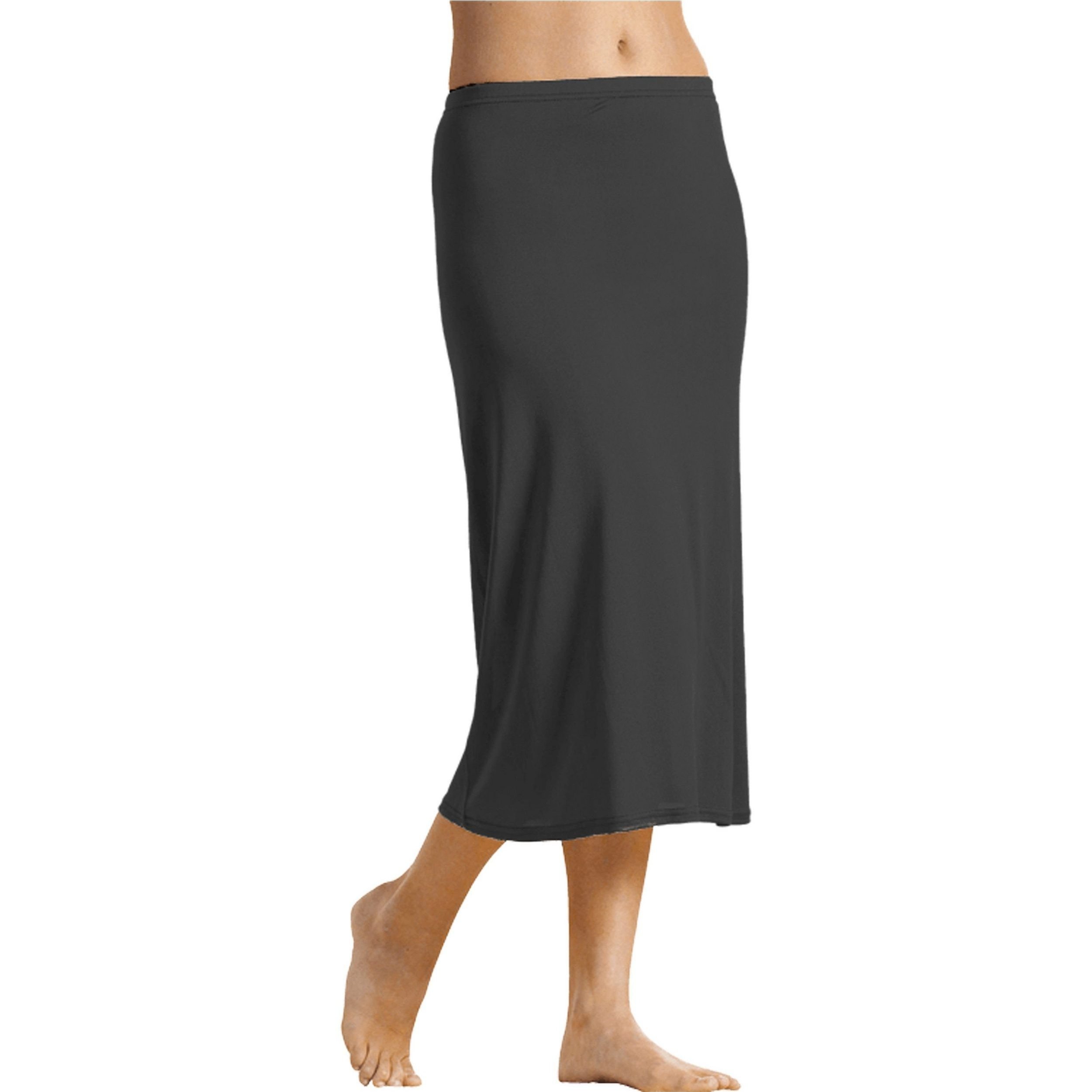 Image of Women's Petticoat Underskirt Long Skirt Cotton Half-skirt Knee-length 70cm