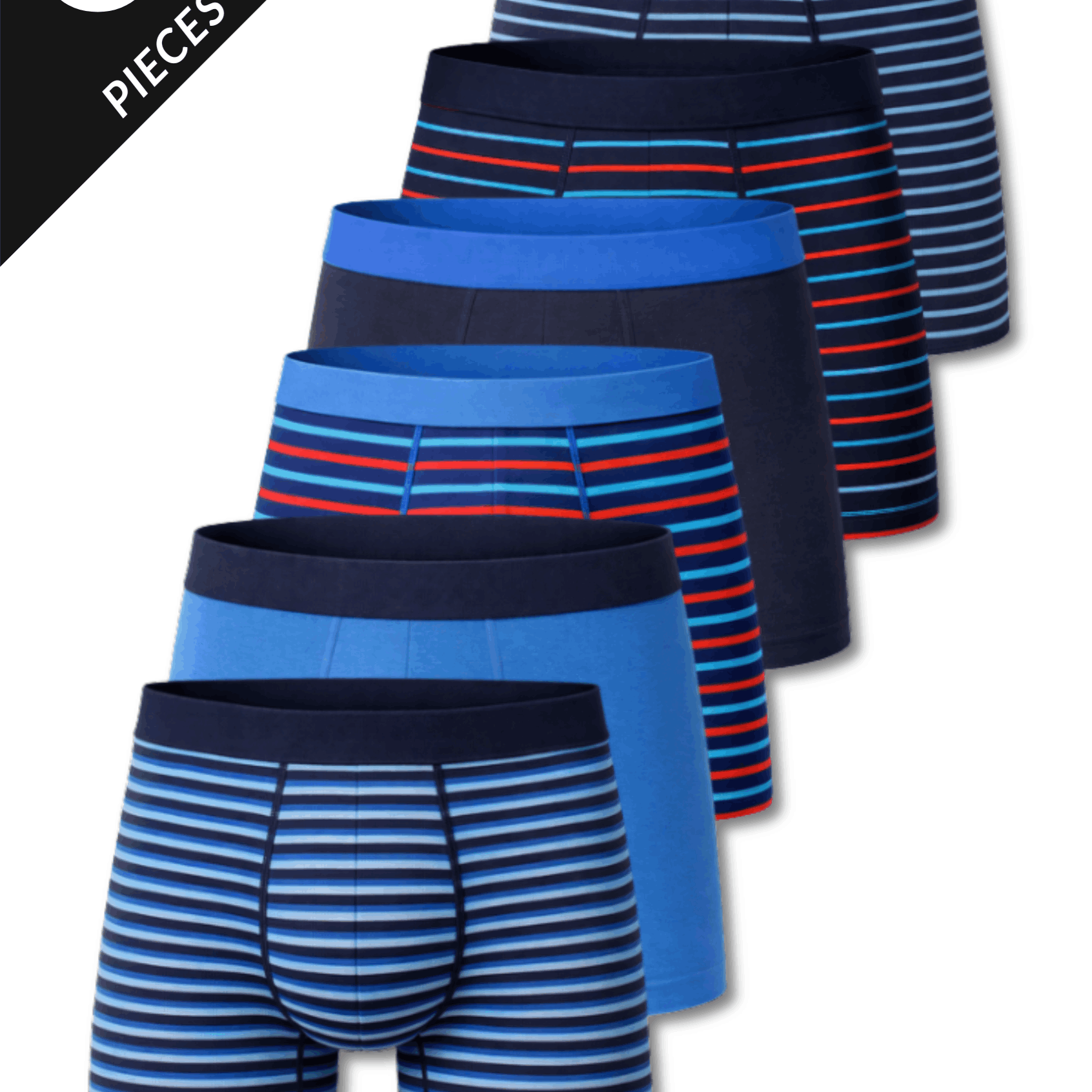 TEMU 6 Pack Mens Boxer Shorts – Soft Breathable Cotton Underwear For Men – Comfortable Hipster Trunks With Stretch Waistband – Lightweight, Tag Free,