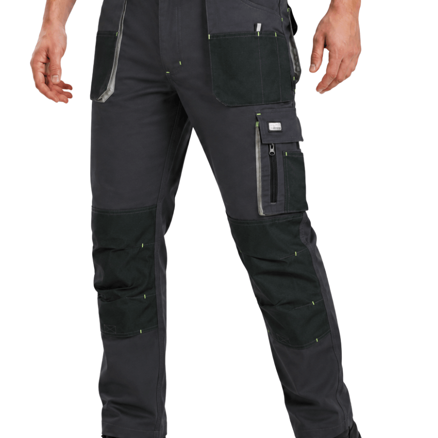 Grey Cargo Pants With Multiple Pockets, Oxford 600d Durable, Regular Fit, Casual Work Pants
