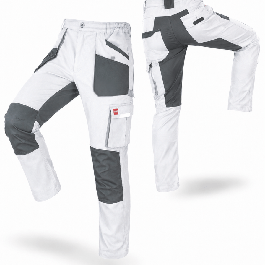 Classic Stretch Slim Work Pants Outdoor & Casual Trousers For Men Stretch Canvas 10 Pockets