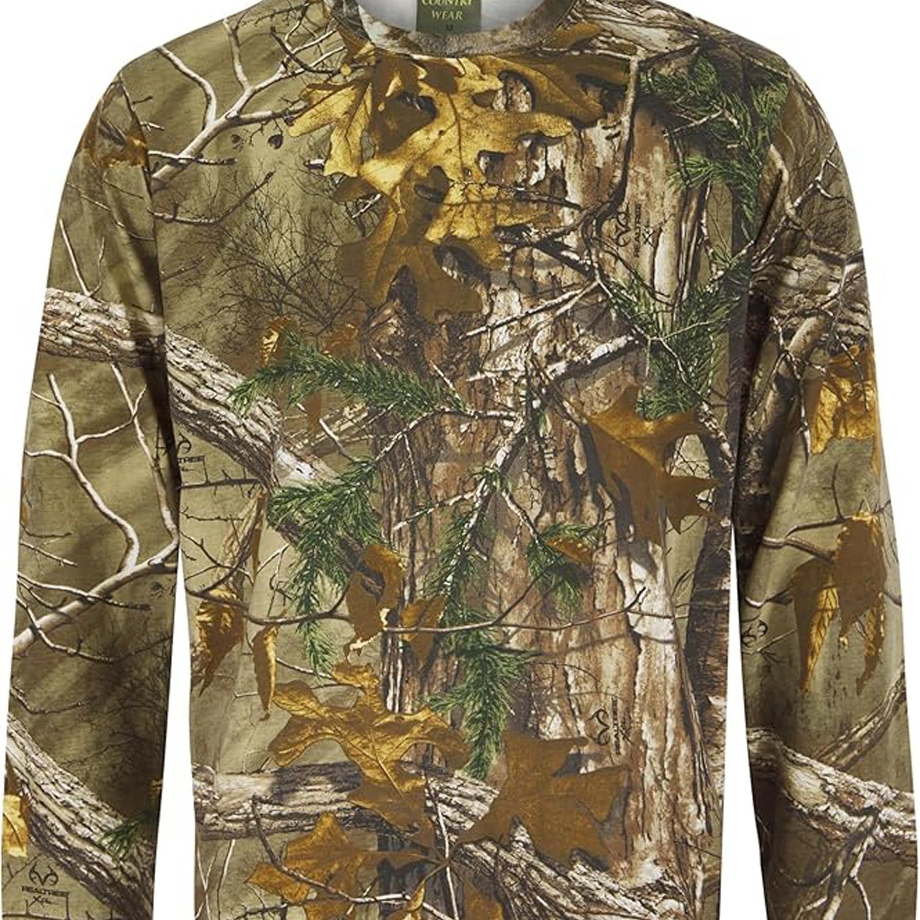 TEMU Label Apparel Men's Jungle Print T-shirt - Crew Neck Long Sleeve - Stylish And Comfortable Casual Wear For Men (size: M – 3xl)