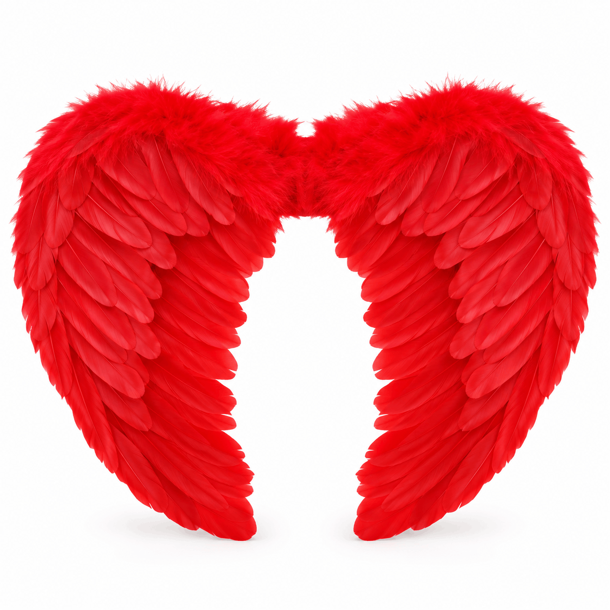 TEMU Adult Red Wings 44 X 34cm – Feather Style Fancy Dress Costume Accessory With Elastic Straps For Halloween, Parties, Cosplay & Themed Events
